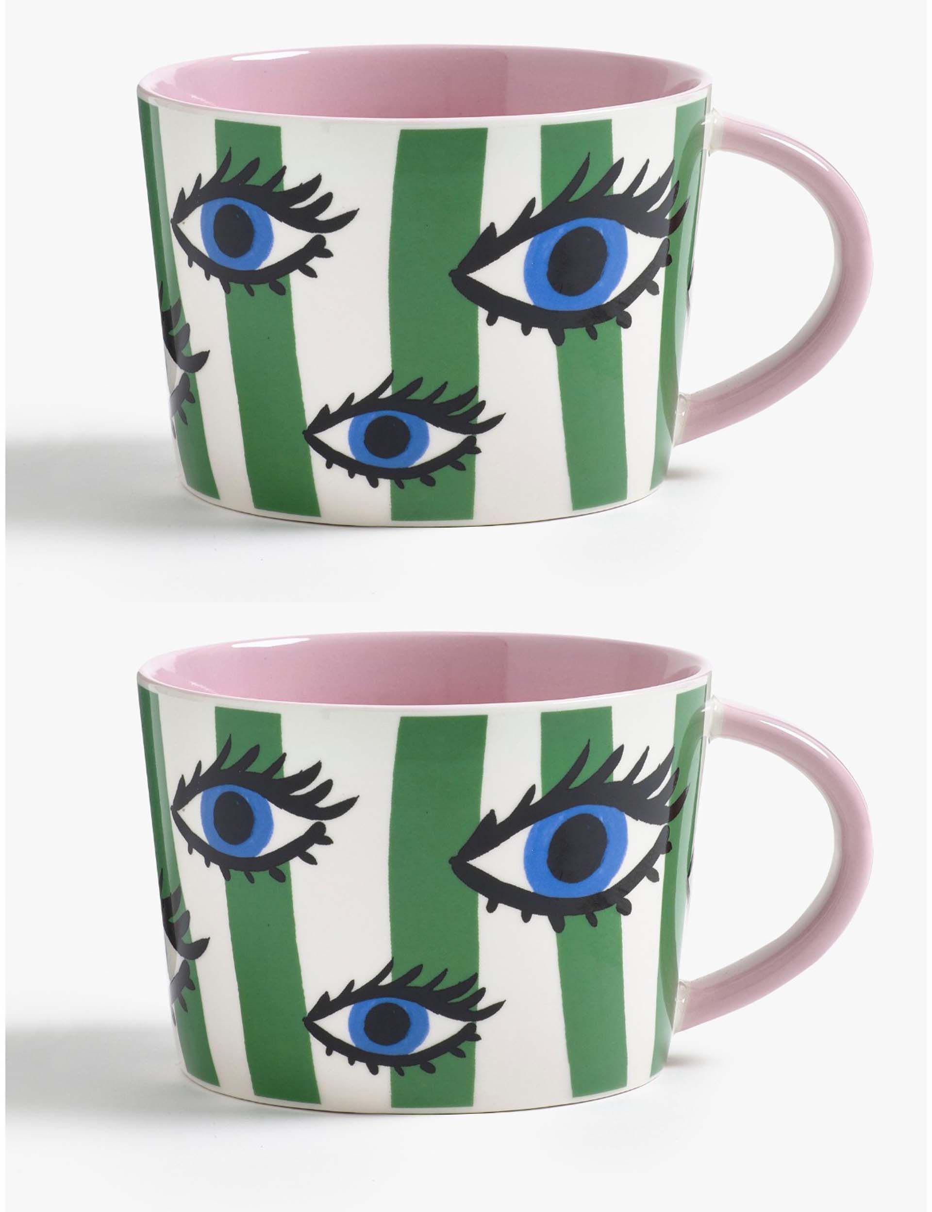 Set 2 Electric Coast Eye Mugs