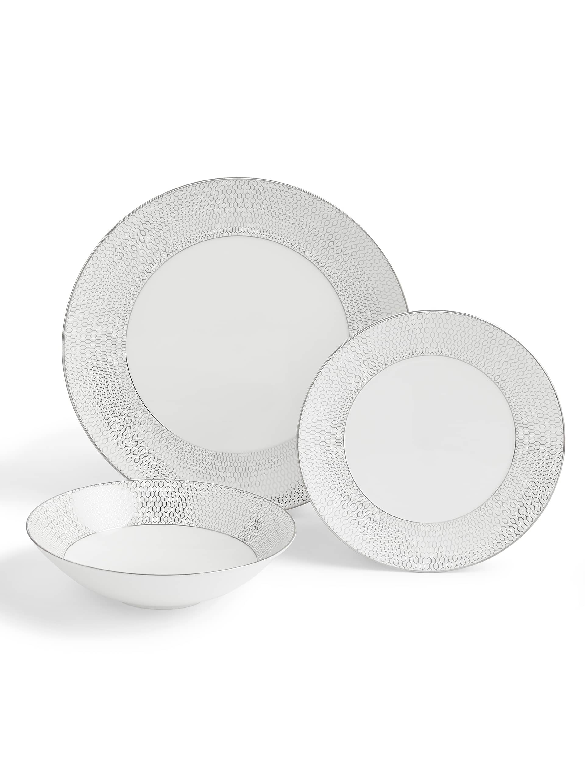 12 Piece Gio Platinum Dinner Set