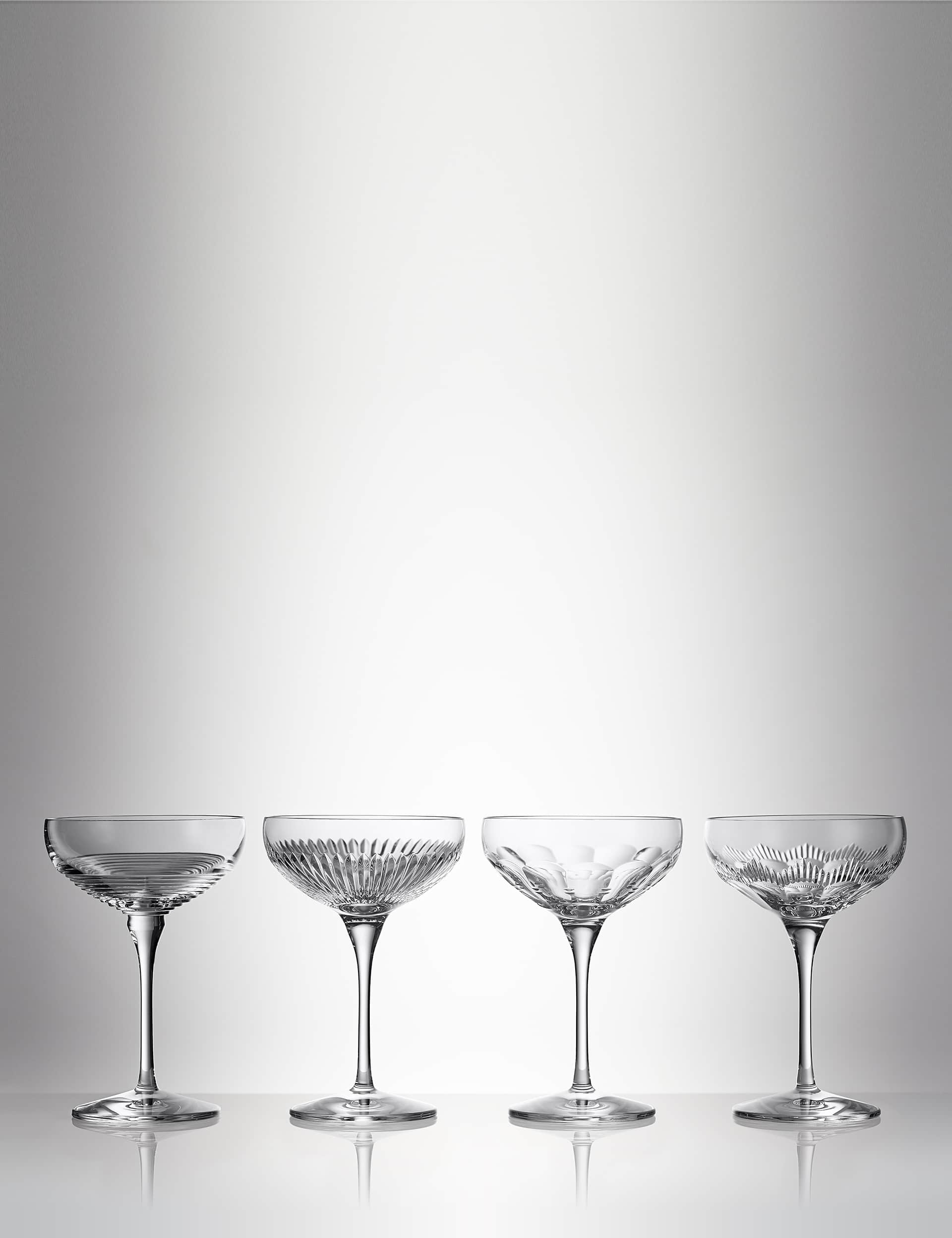 Set of 4 Mixology Crystal Coupe Glasses