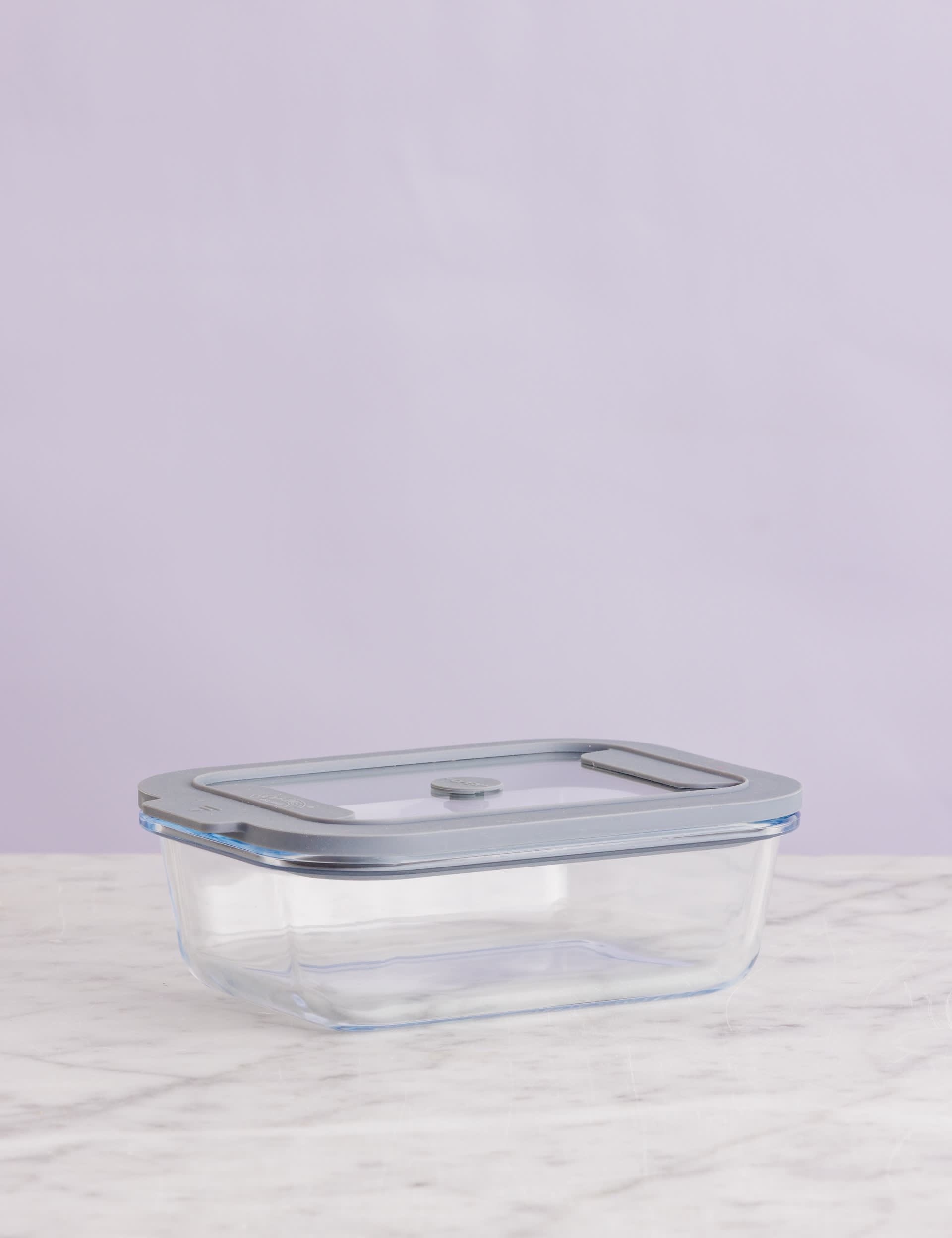 Set of 2 0.63L Rectangular Storage Boxes