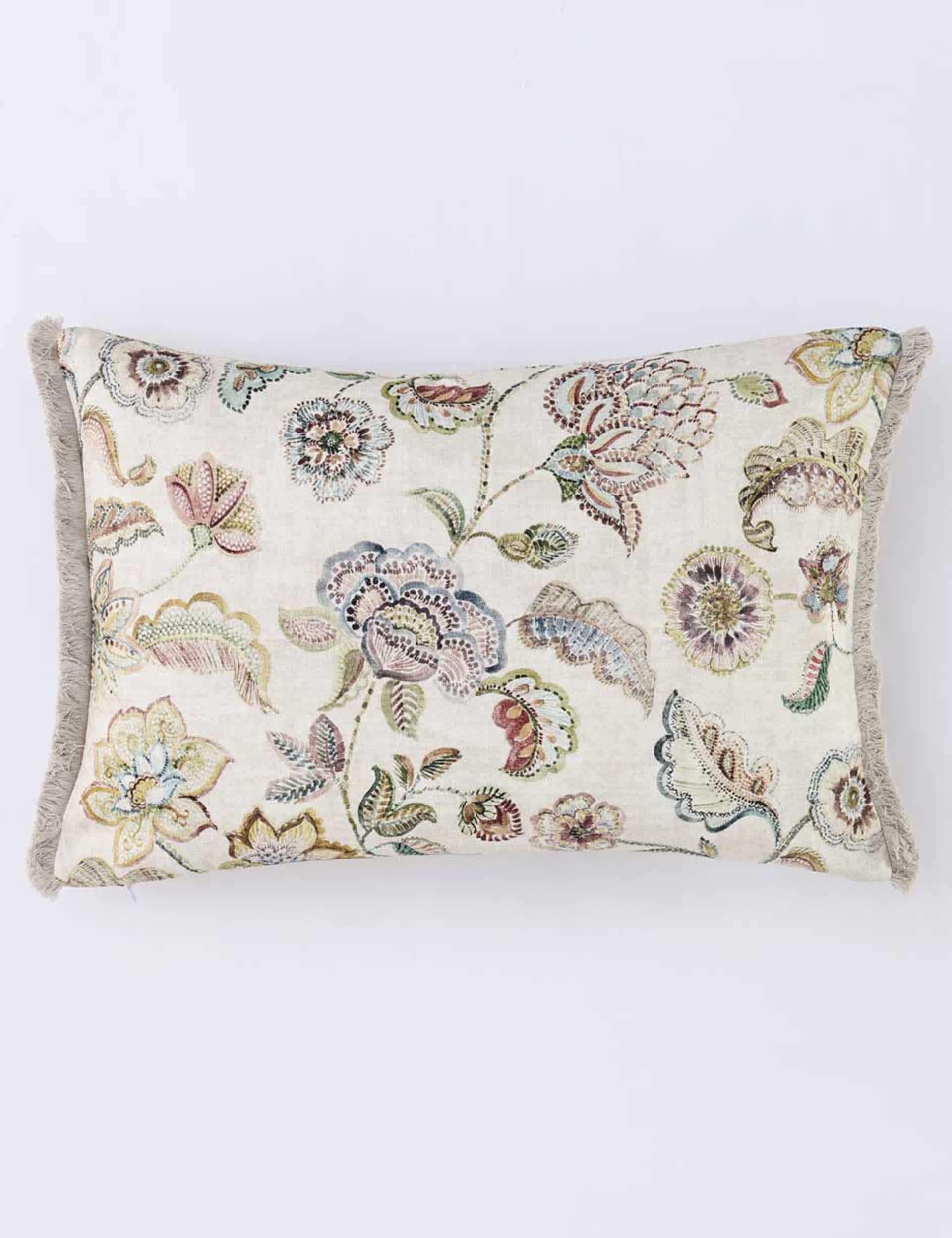 Linen Malfi Floral Cushion