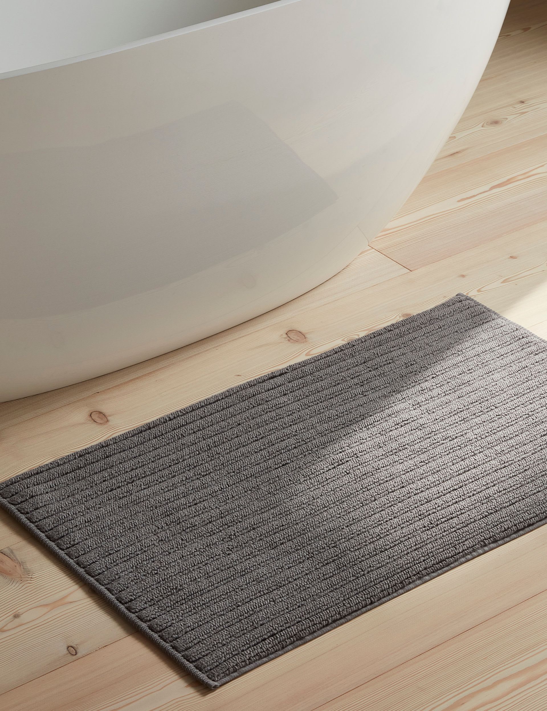 Pure Cotton Ribbed Plush Bathmat