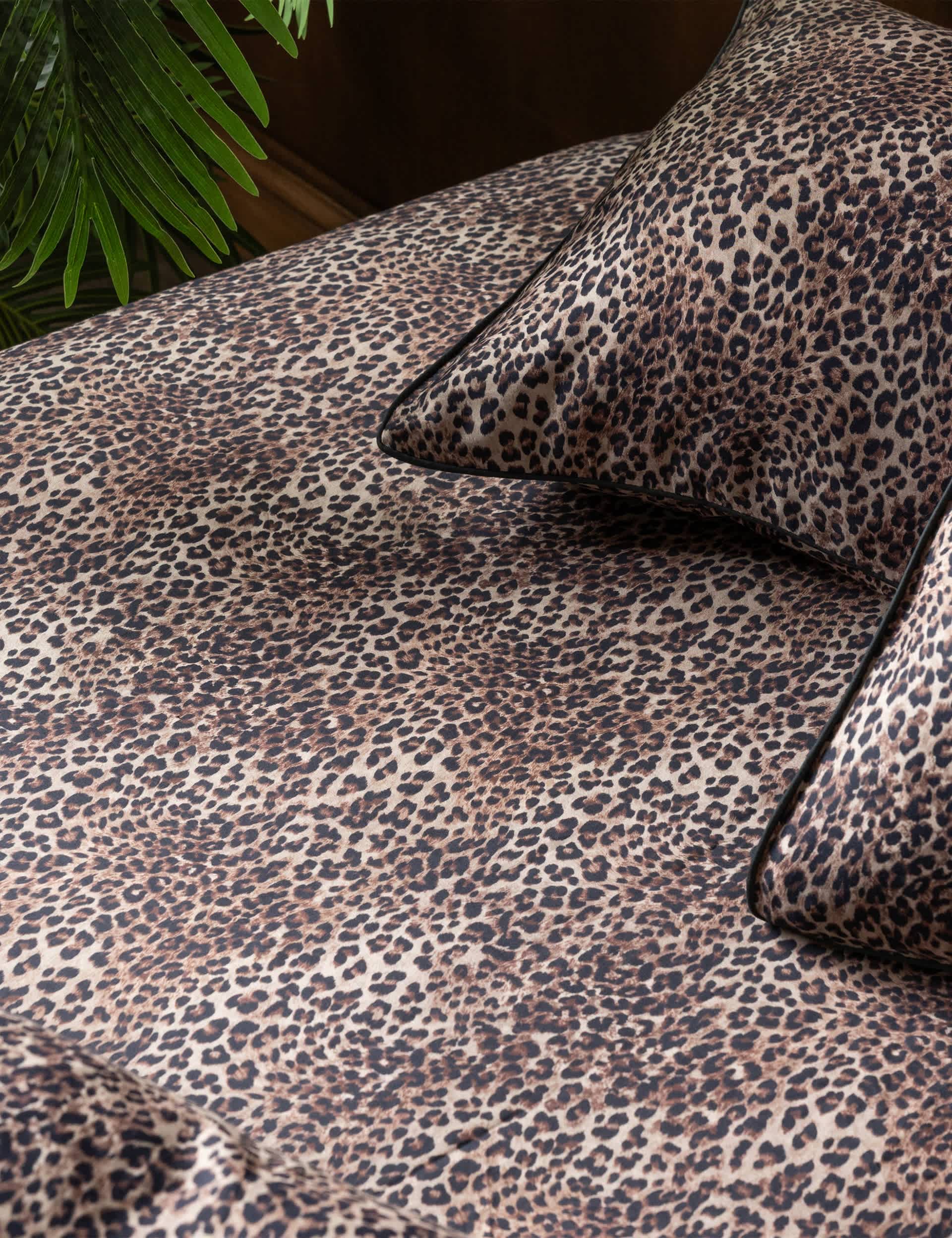 Pure Cotton Sateen Leopard Love Fitted Sheet