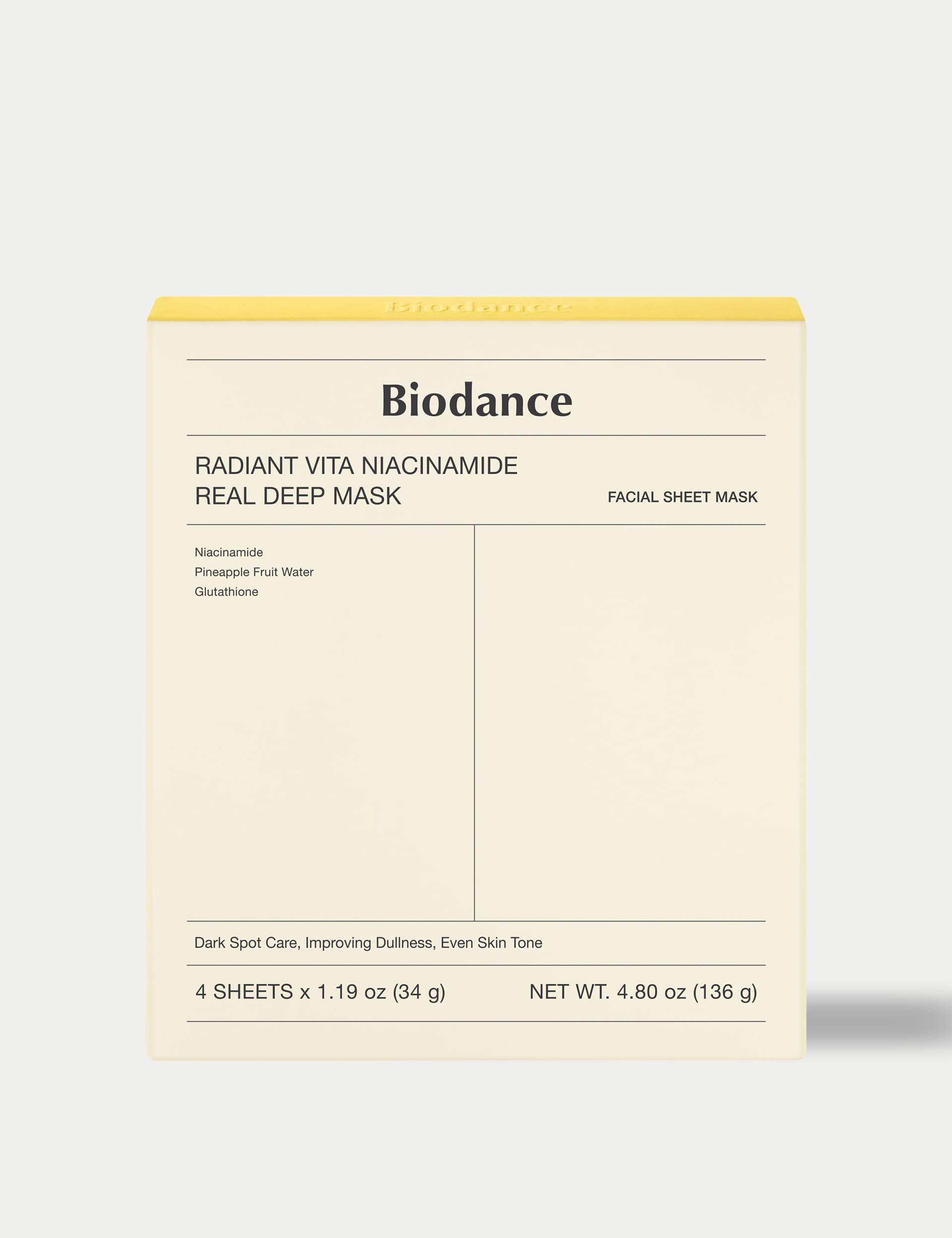 Radiant Vita Niacinamide Real Deep Mask (4 Pack)