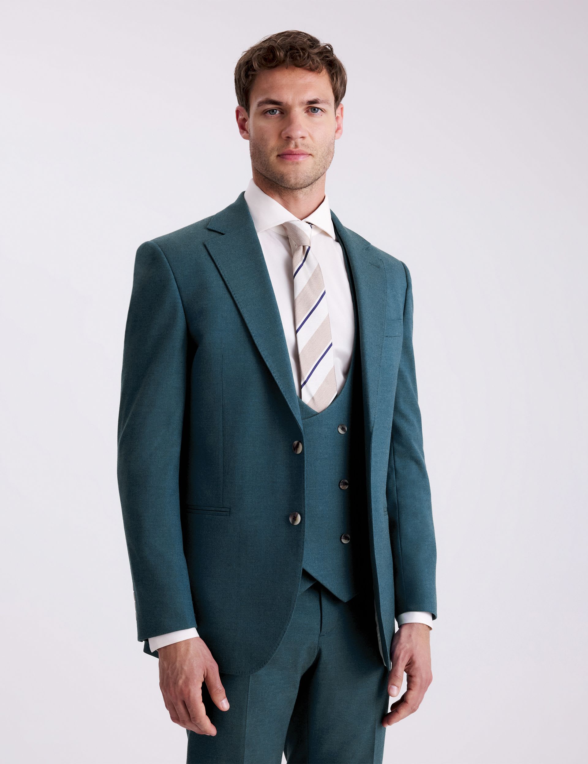 Tailored Fit Flannel Suit Jacket primary image