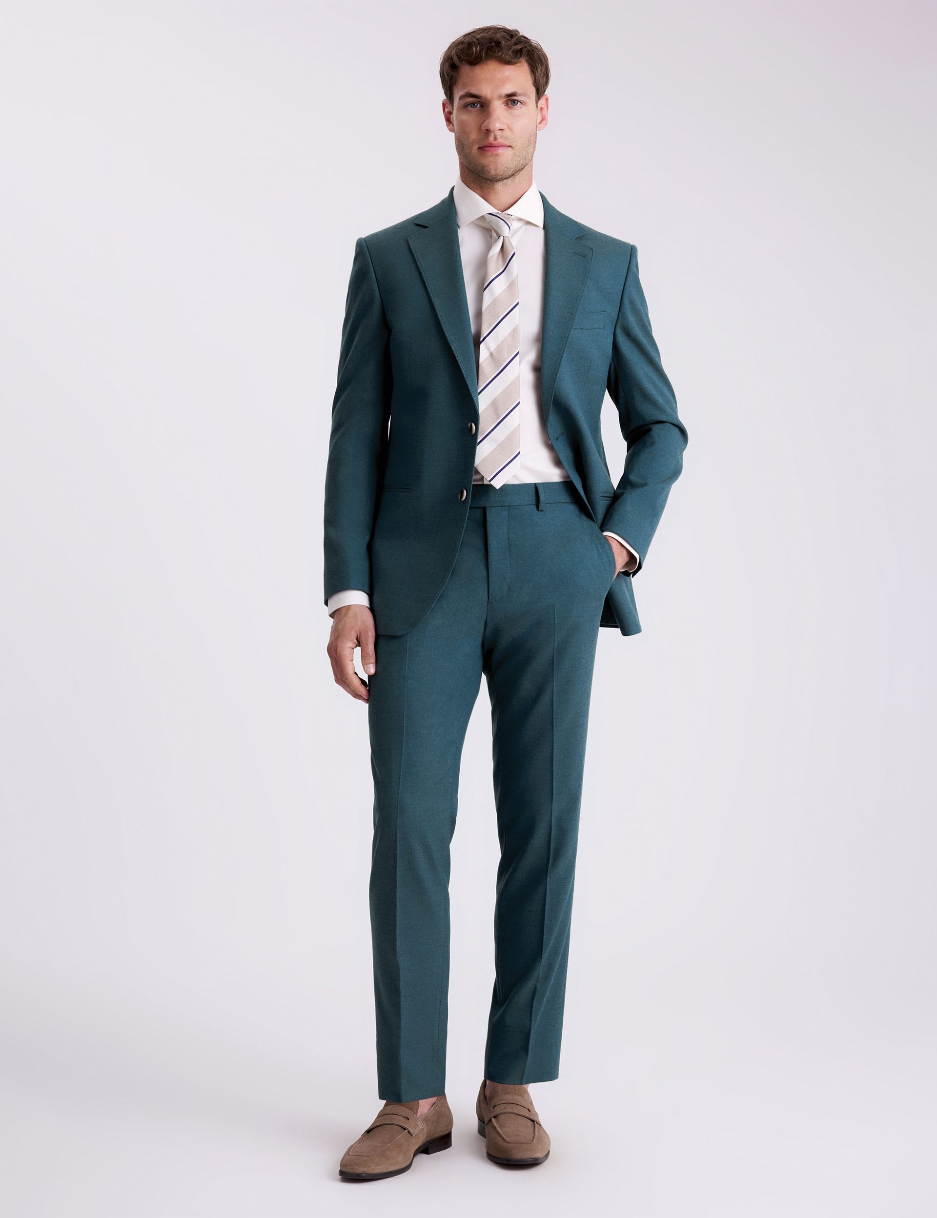 Tailored Fit Flannel Suit Jacket thumbnail 4