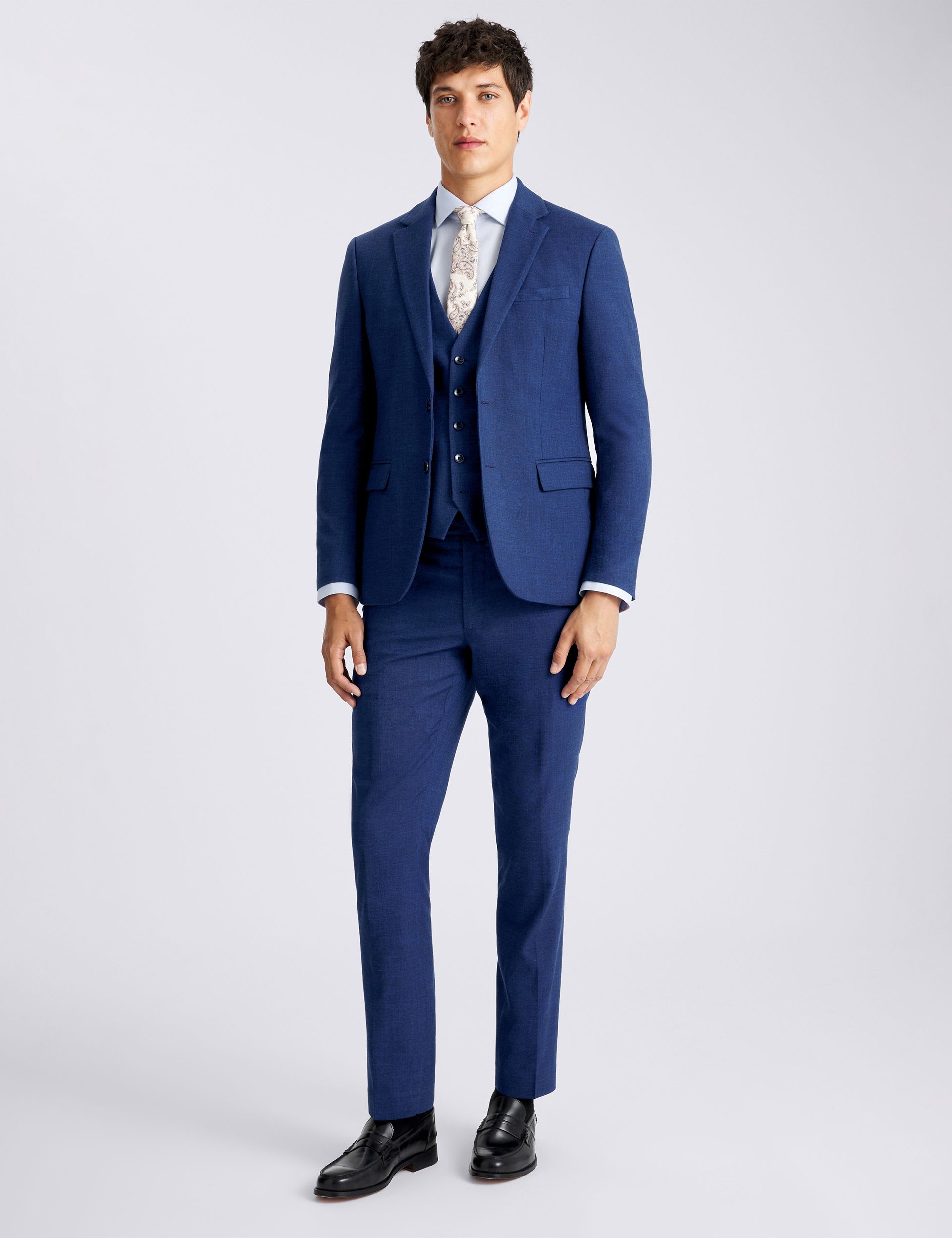 Slim Fit Slub Textured Suit Jacket thumbnail 3