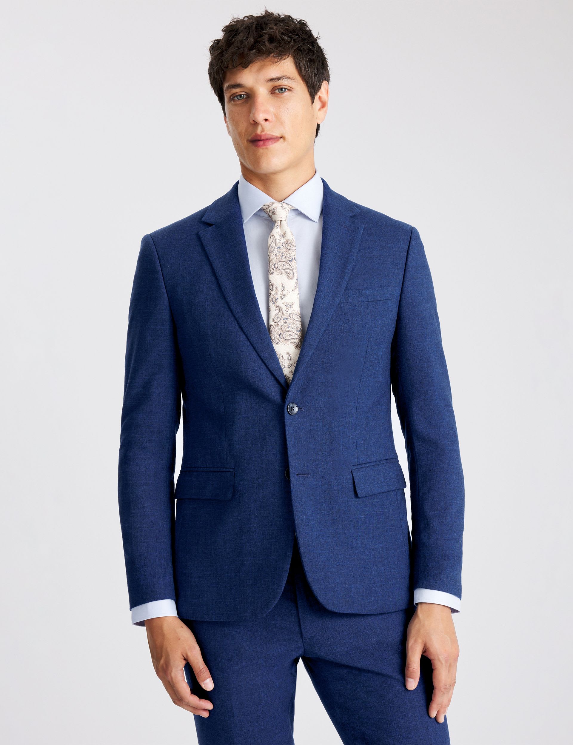 Slim Fit Slub Textured Suit Jacket thumbnail 5