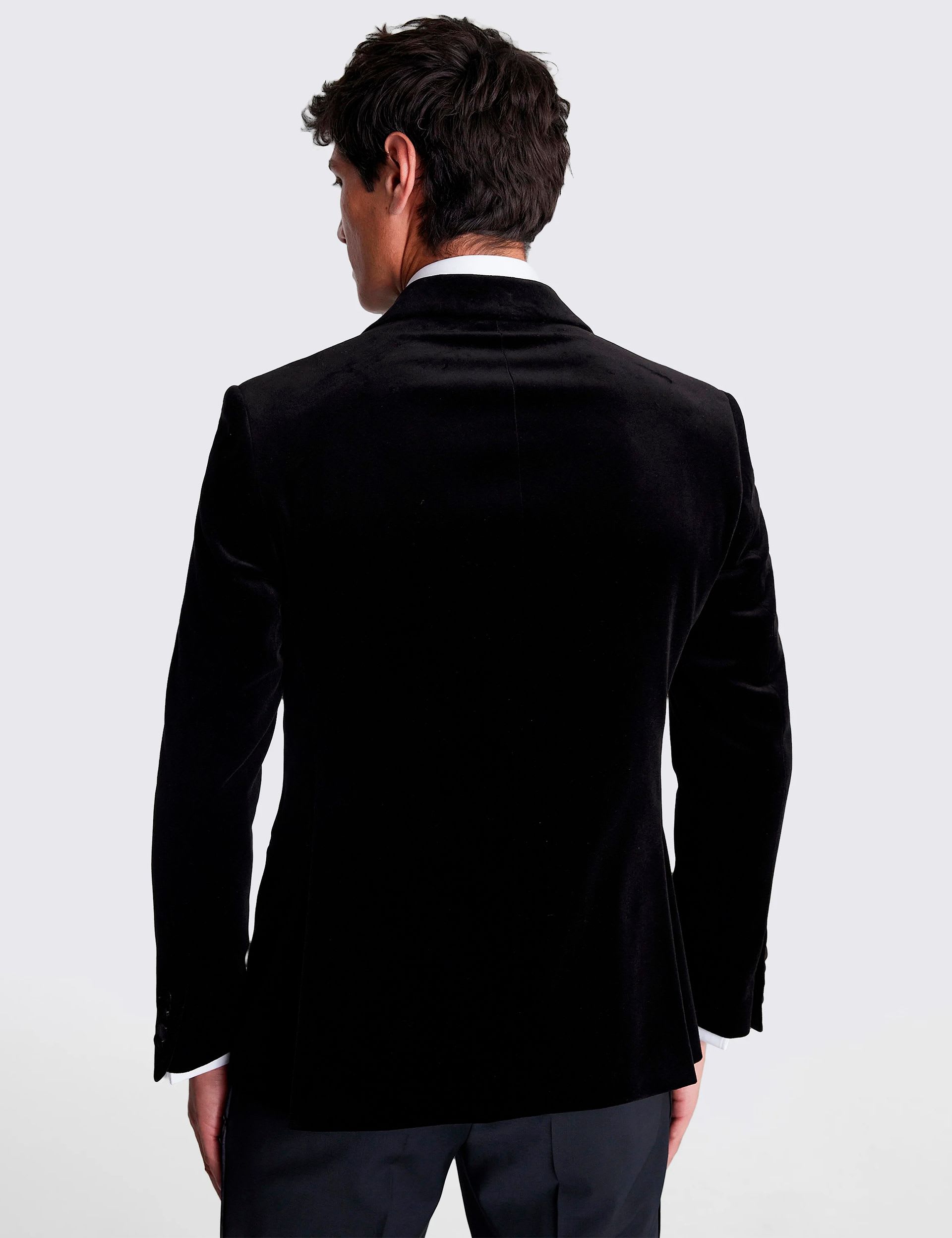 Tailored Fit Pure Cotton Velvet Tuxedo Jacket thumbnail 5