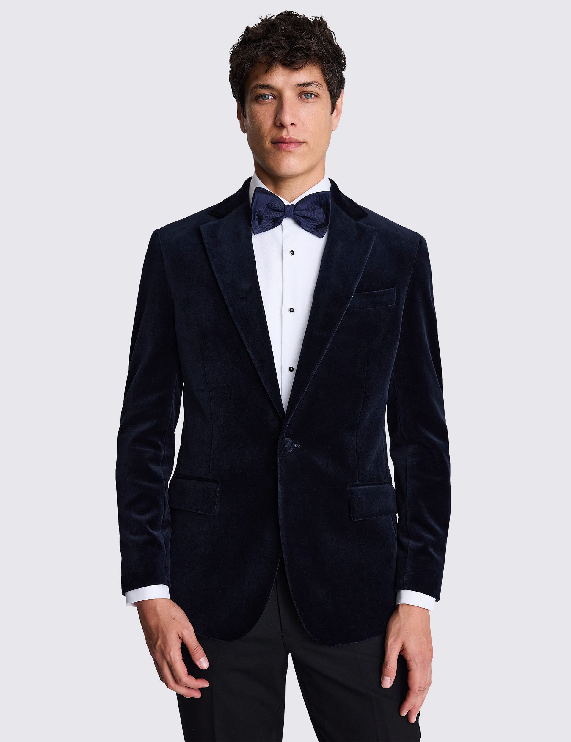 Tailored Fit Pure Cotton Velvet Tuxedo Jacket