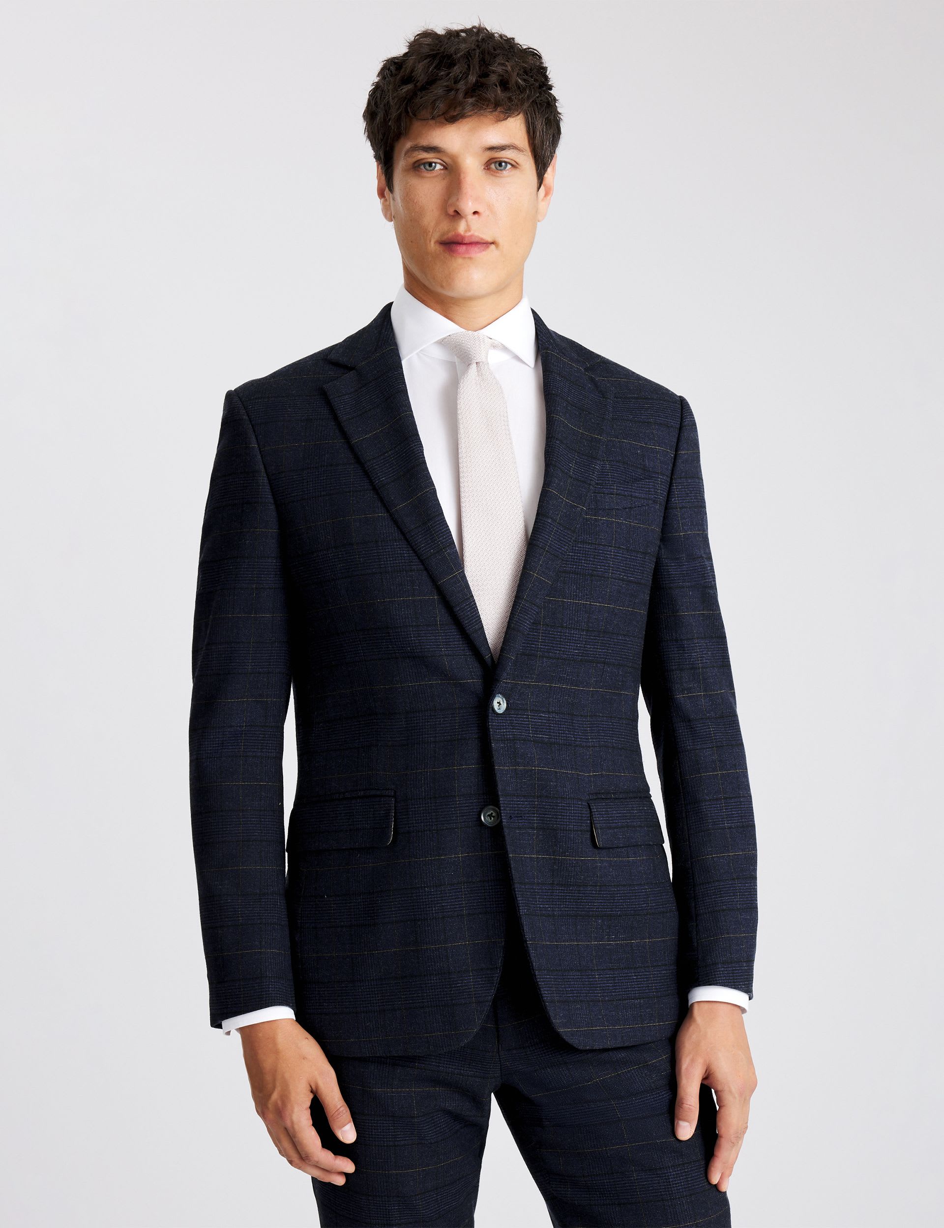 Tailored Fit Check Suit Jacket primary image