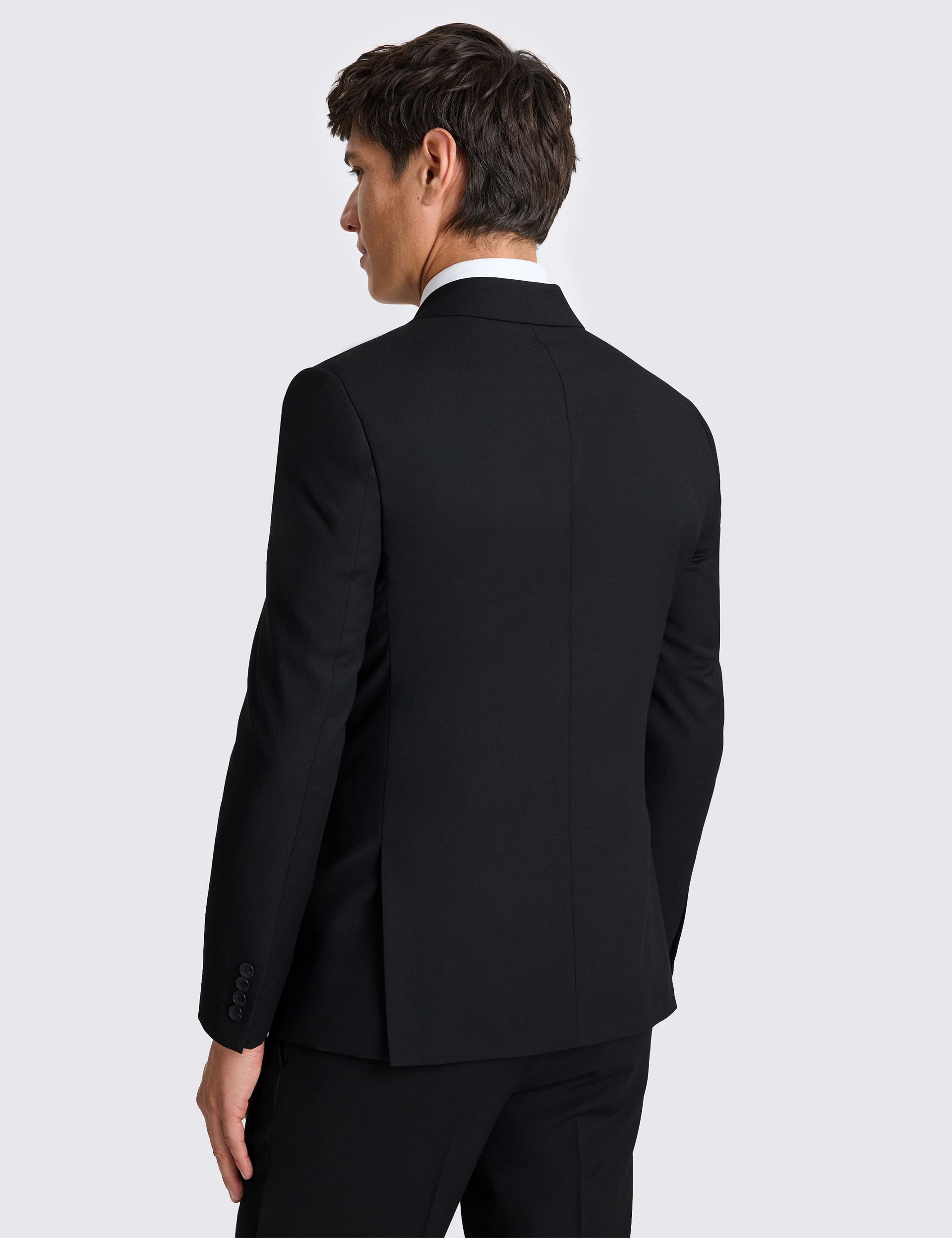 Slim Fit Stretch Double Breasted Suit Jacket thumbnail 4