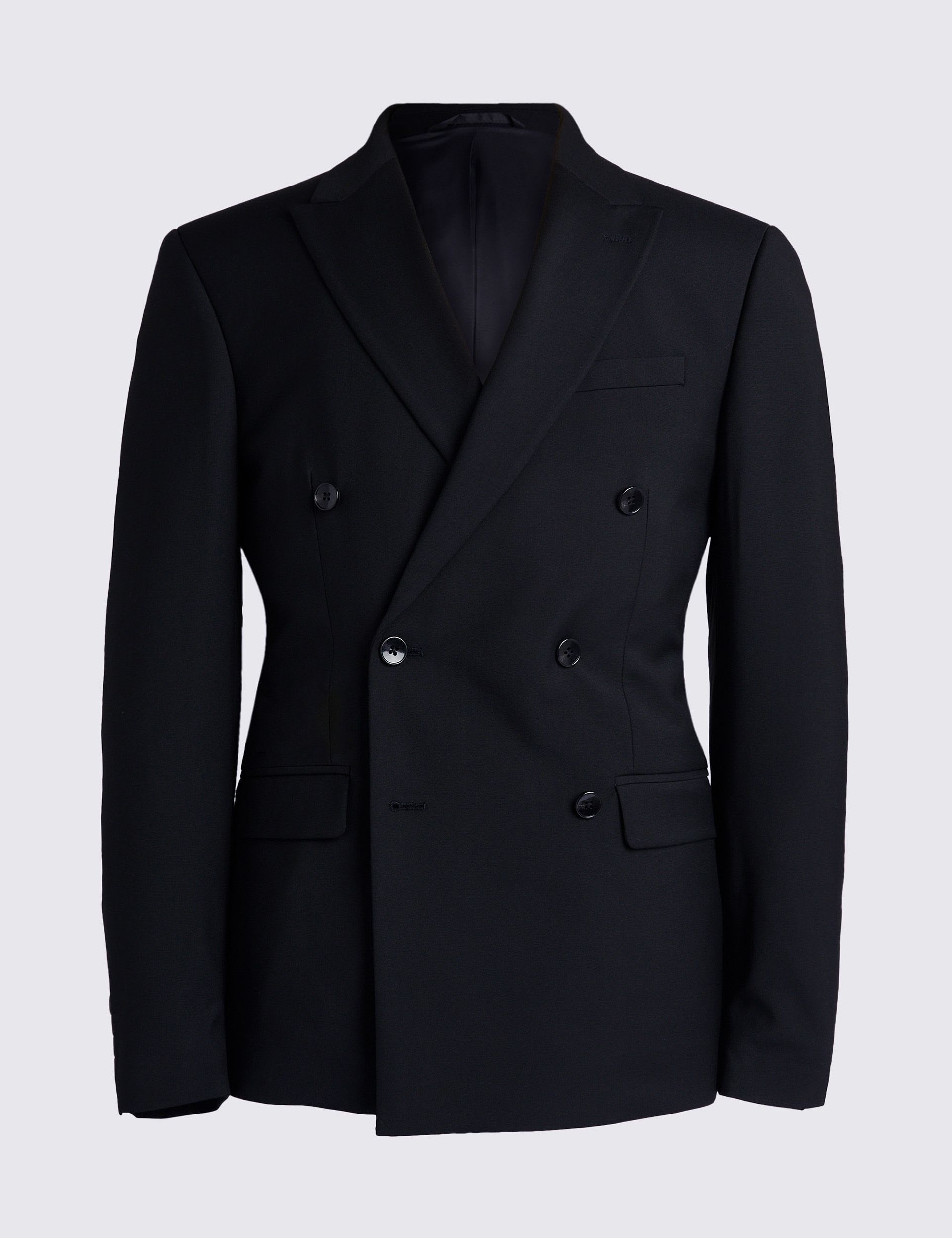 Slim Fit Stretch Double Breasted Suit Jacket thumbnail 2