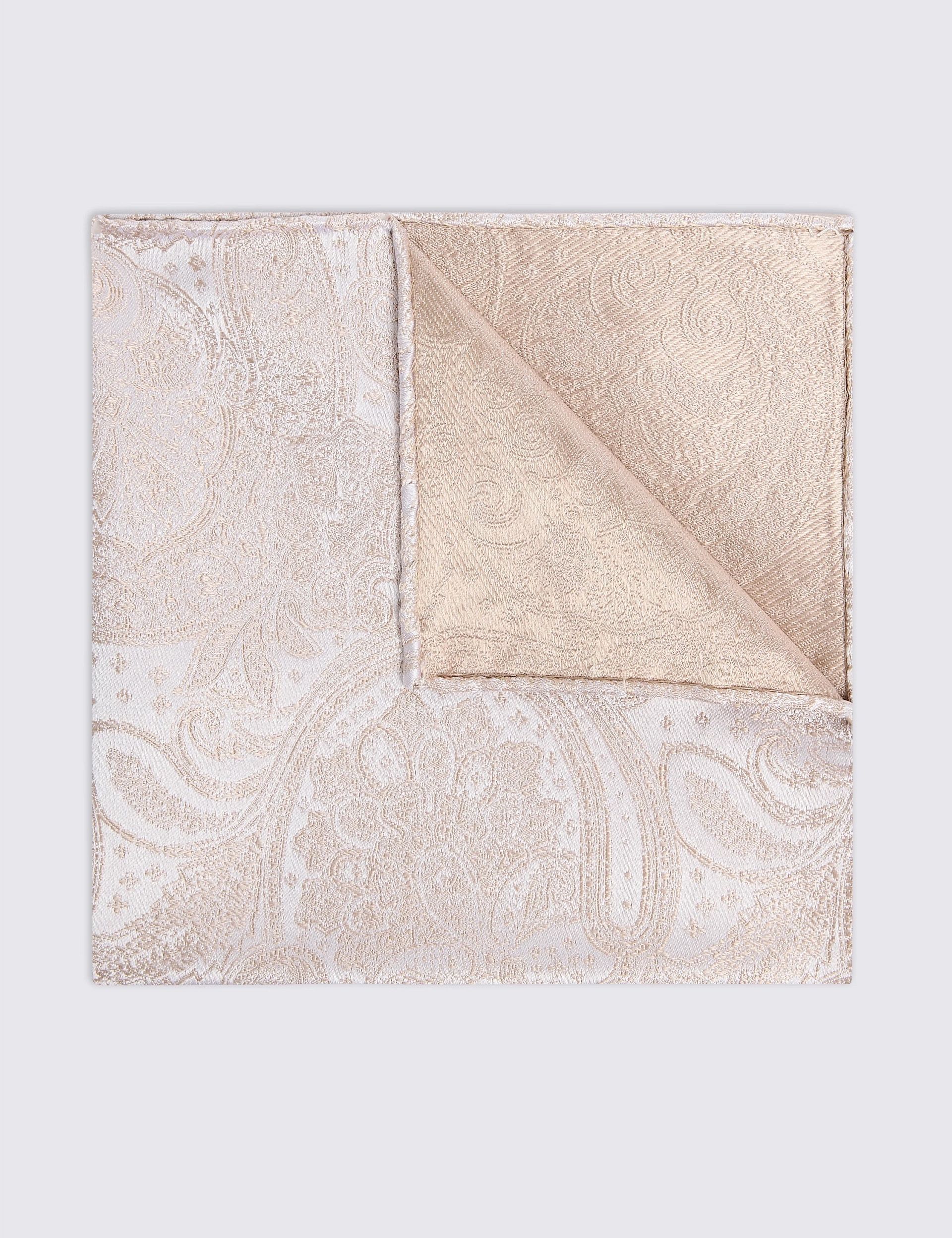 Paisley Pure Silk Pocket Square