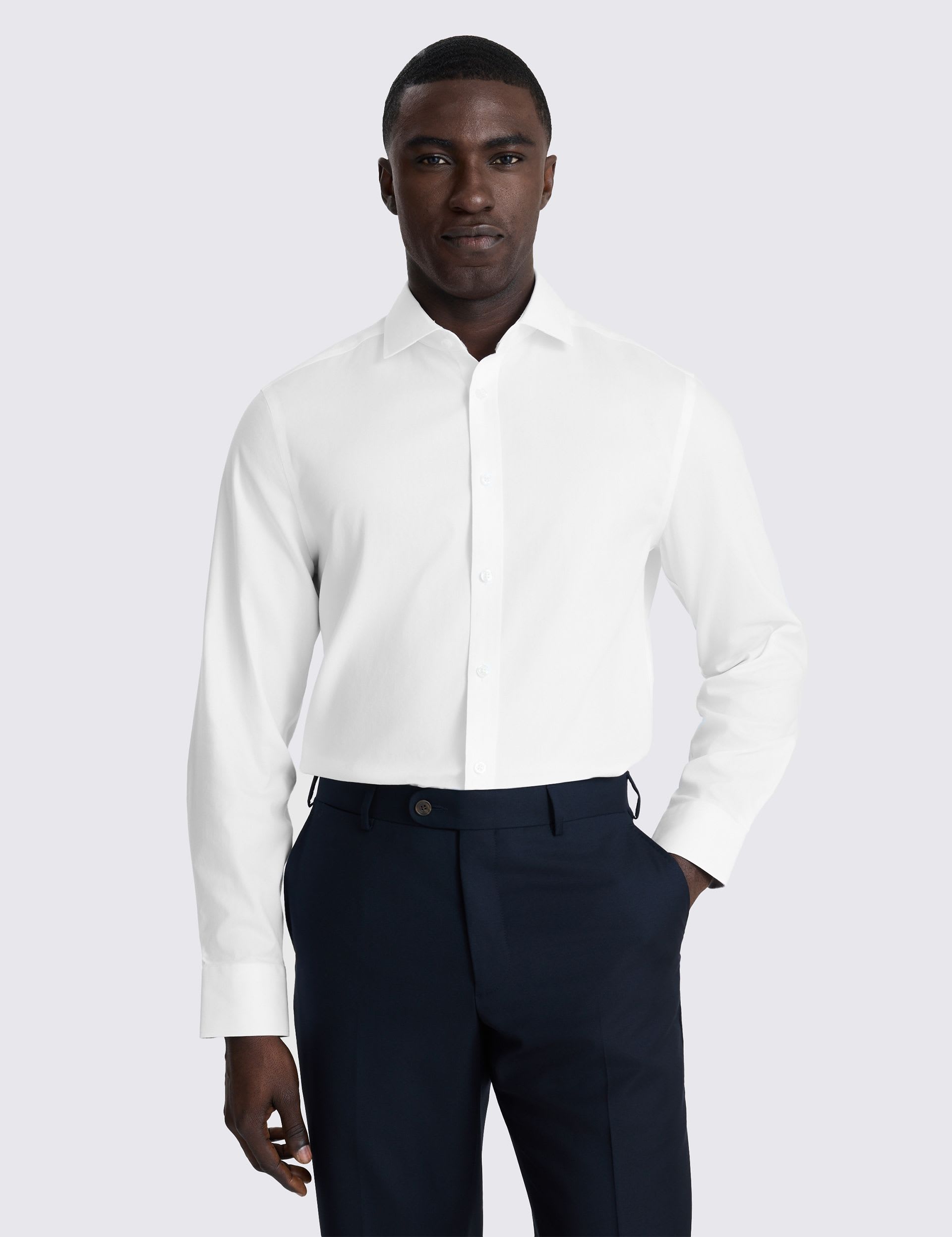 Tailored Fit Non Iron Pure Cotton Oxford Shirt