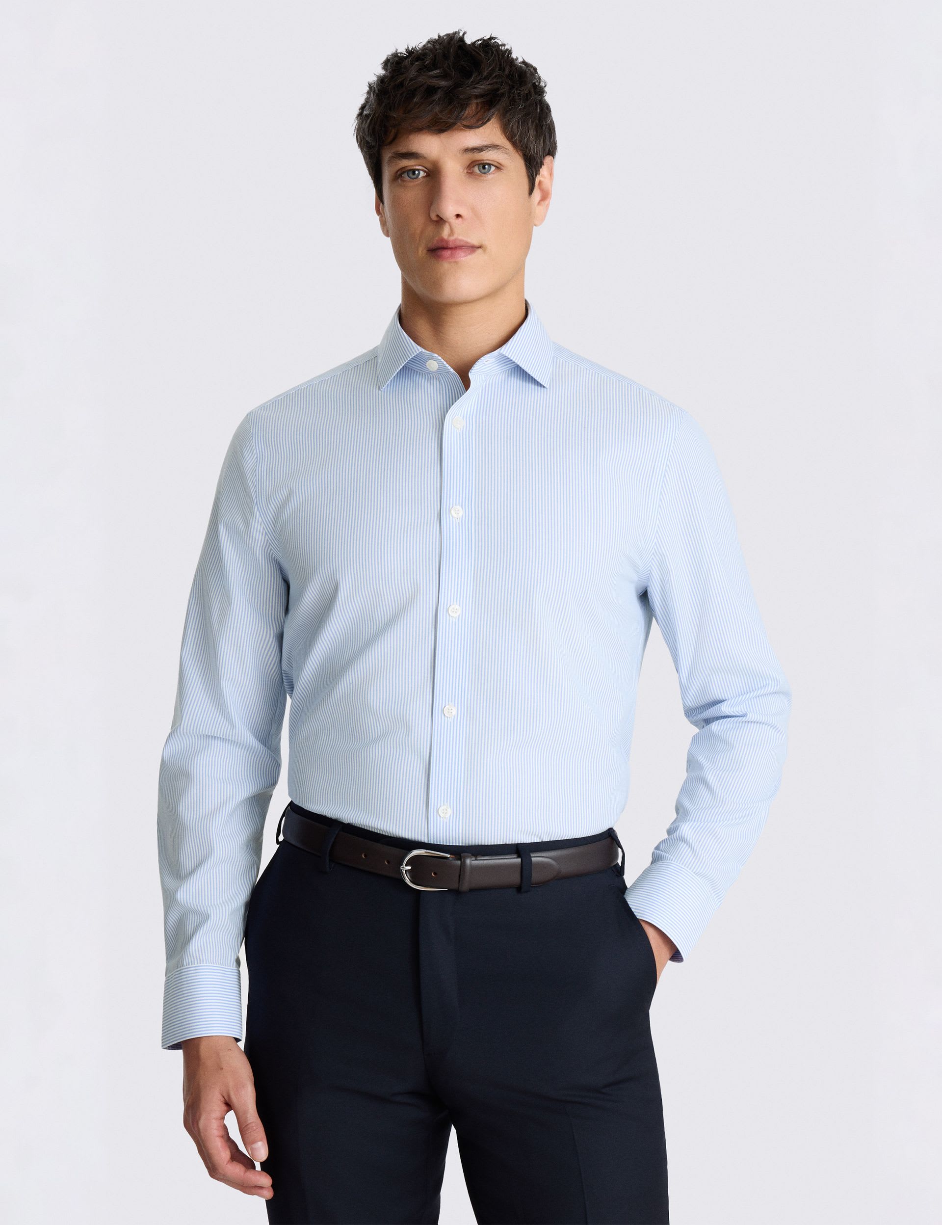 Tailored Fit Striped Stretch Shirt