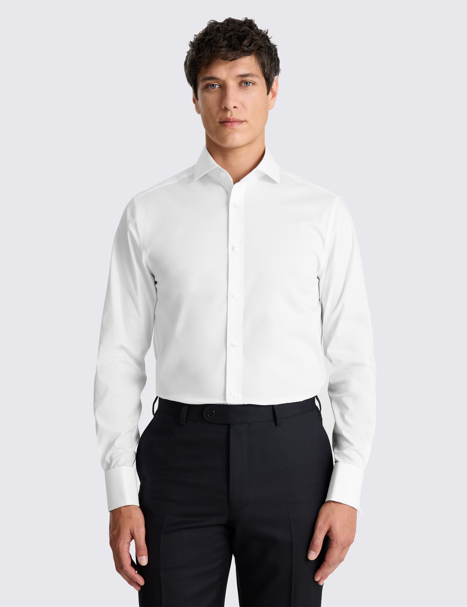 Tailored Fit Cotton Rich Stretch Shirt