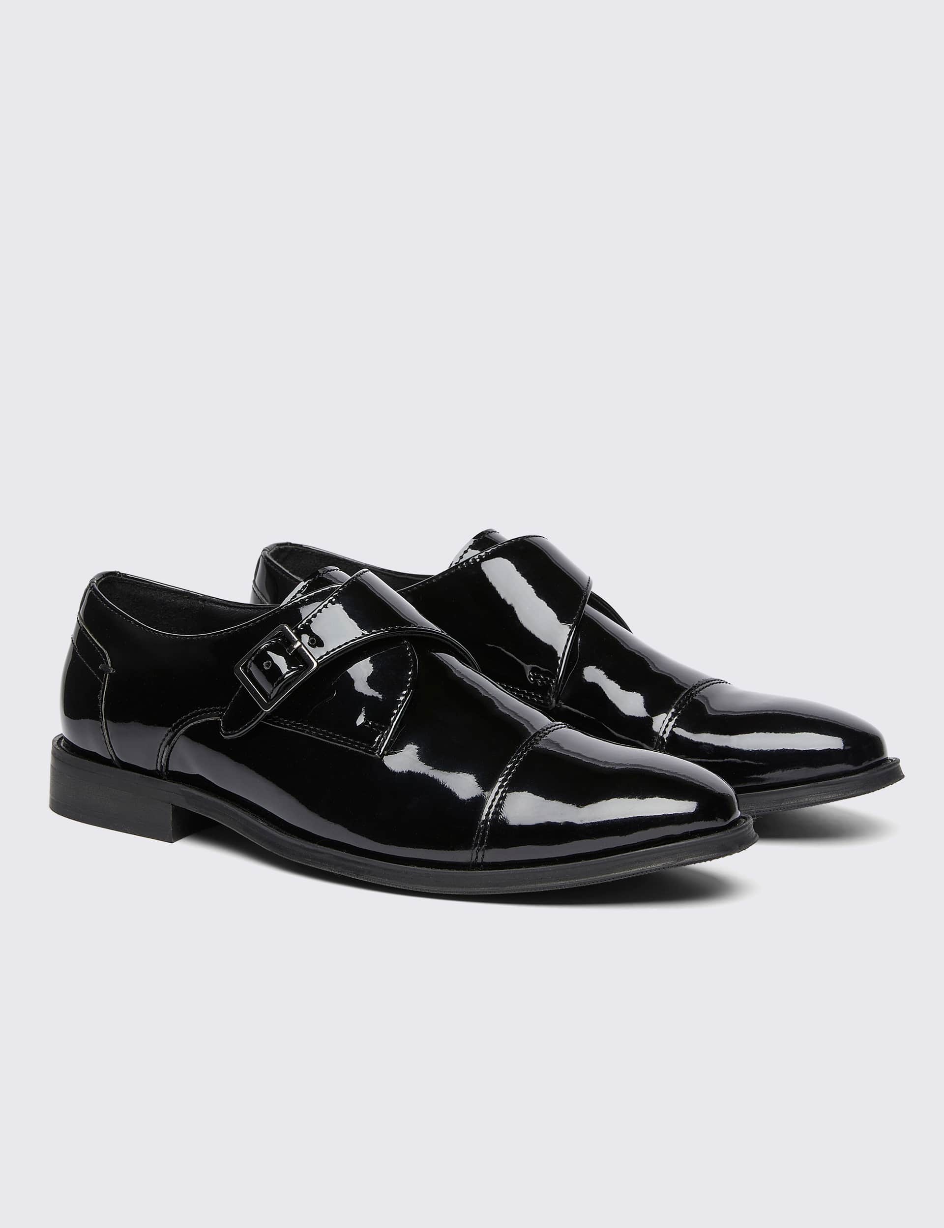 Patent Monk Strap Shoes