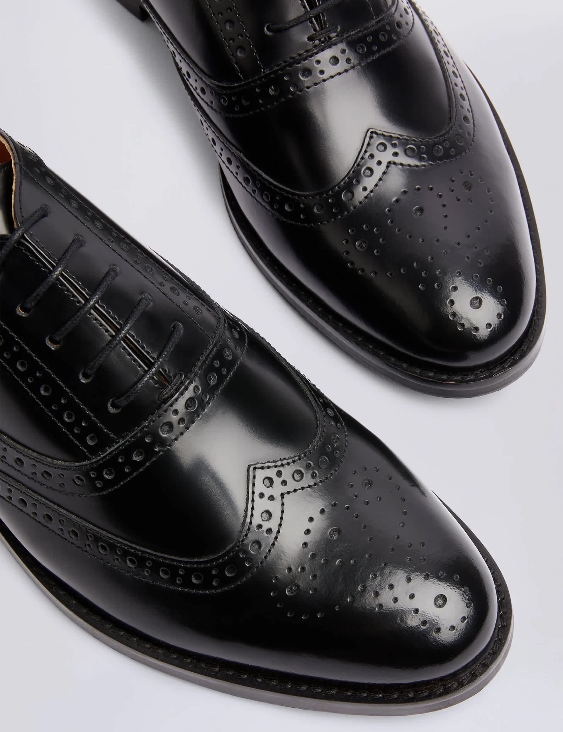 Leather Oxford Brogue Shoes