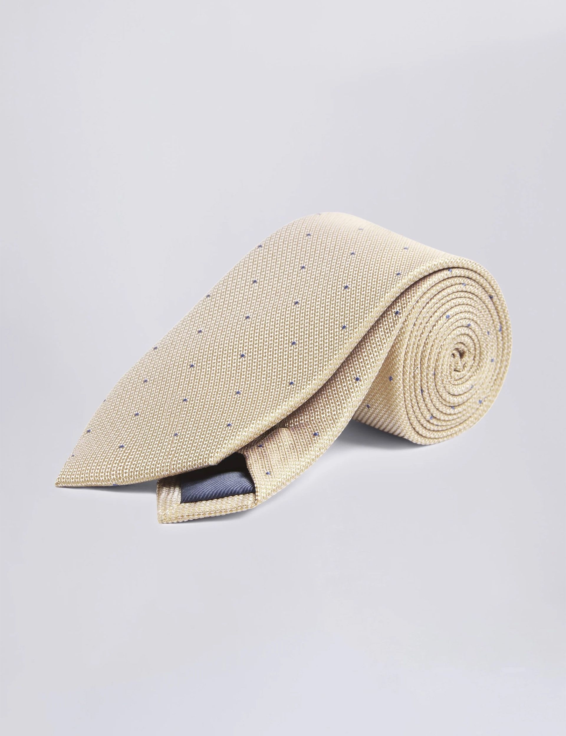Contrast Spot Pure Silk Tie