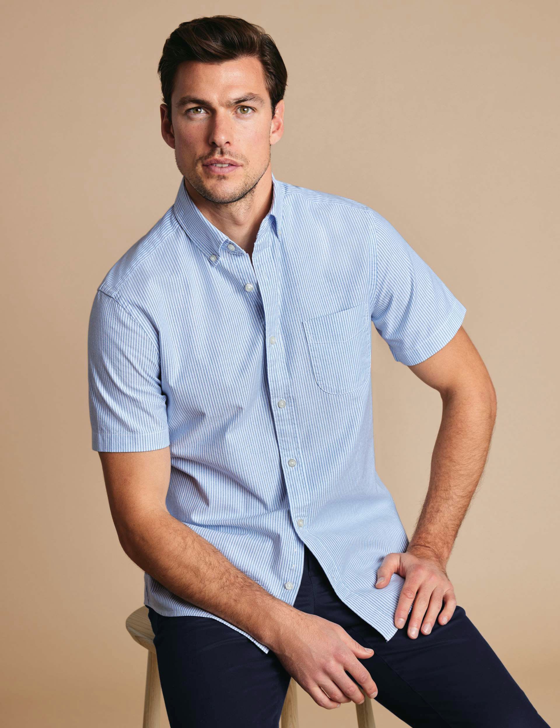 Short Sleeve Button Down Oxford Shirt