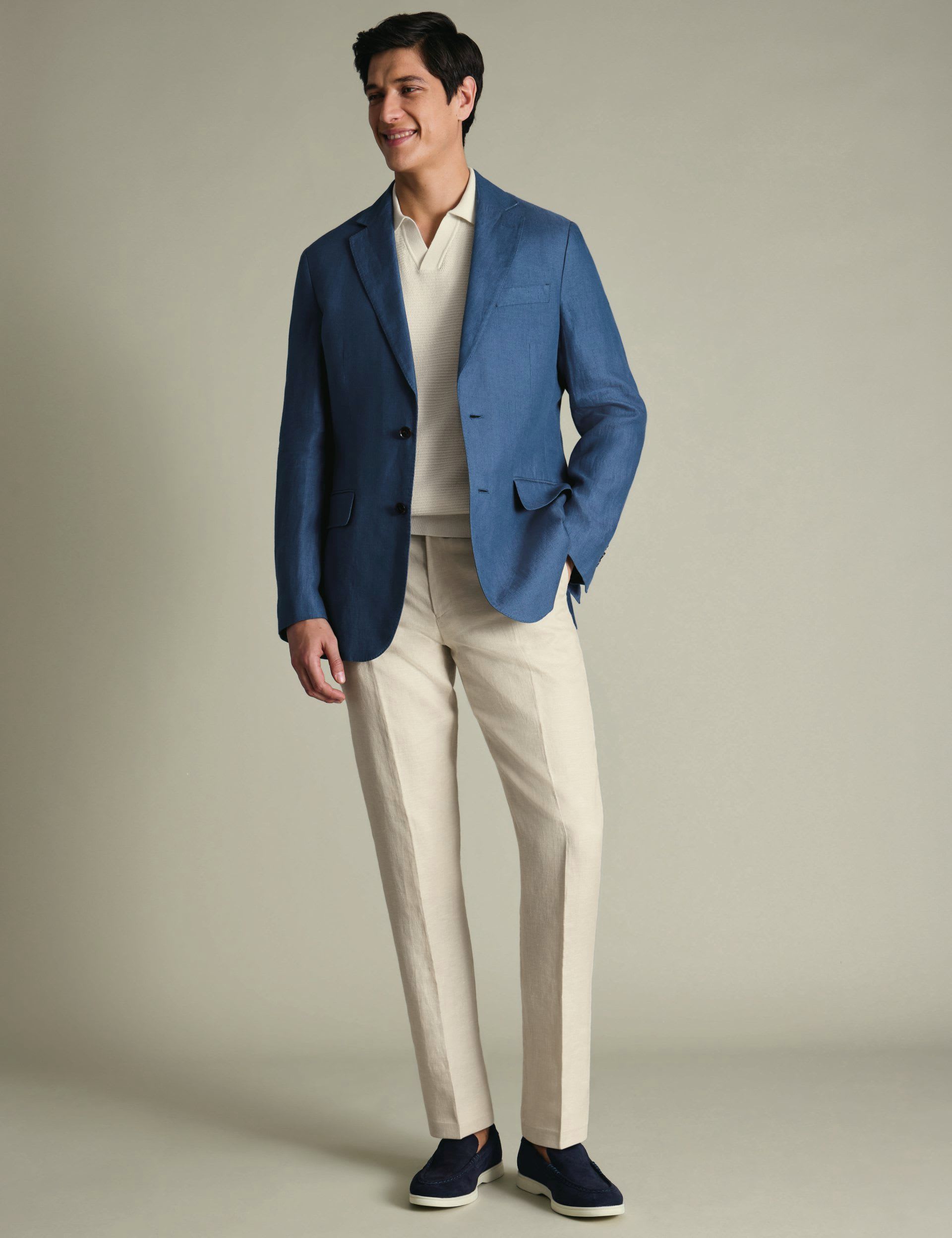 Slim Fit Pure Linen Twill Blazer thumbnail 2