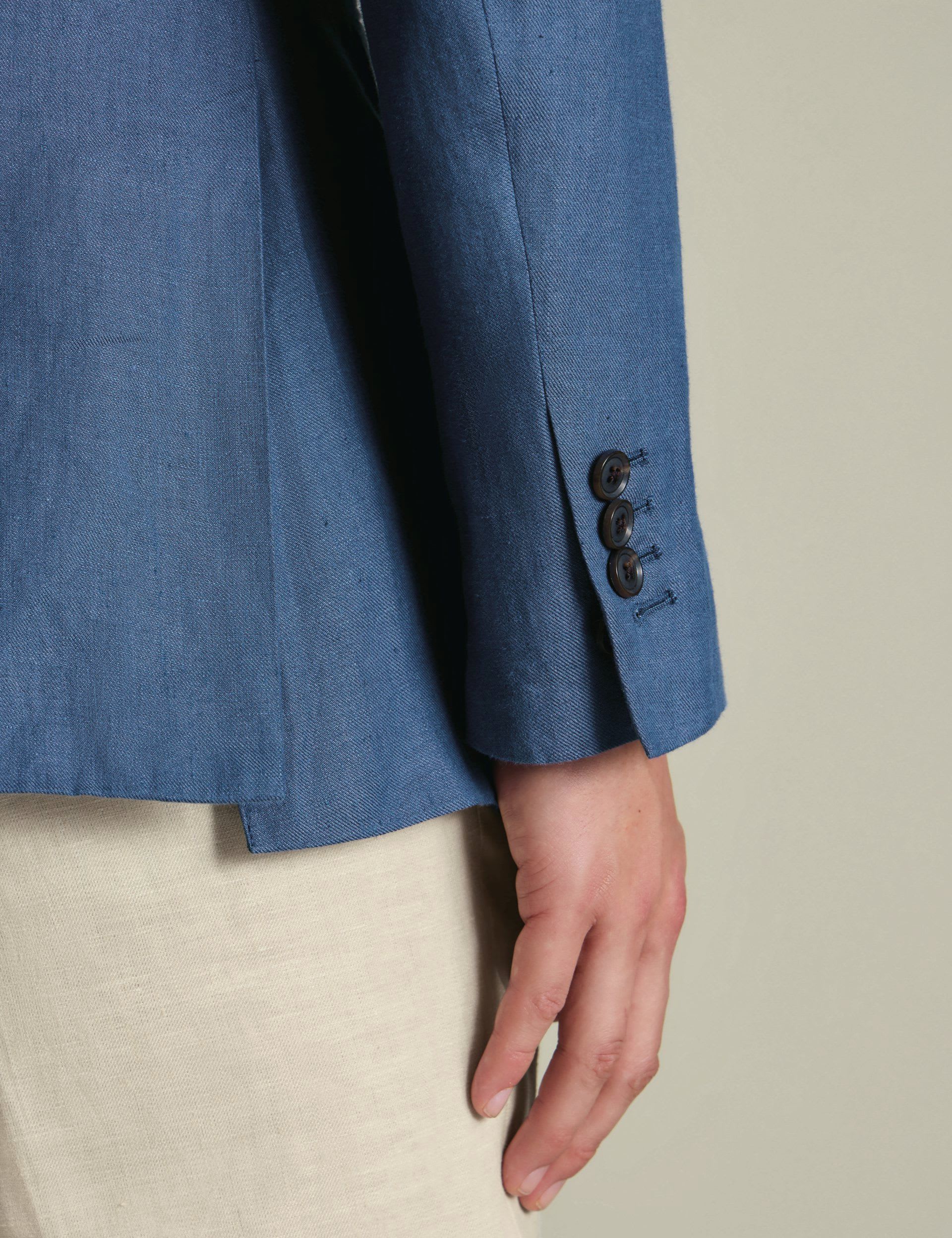 Slim Fit Pure Linen Twill Blazer thumbnail 6