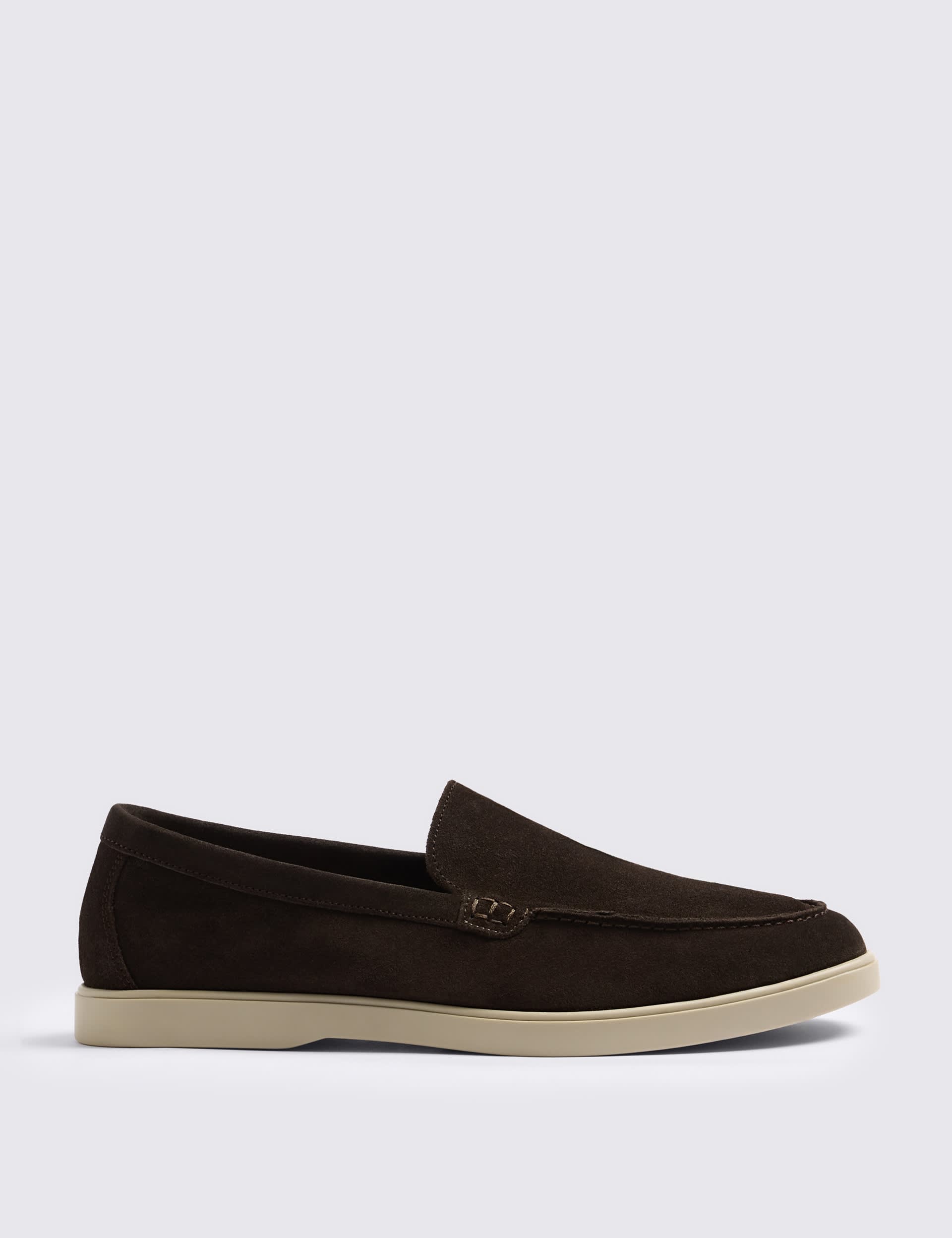 Suede Slip On Loafers
