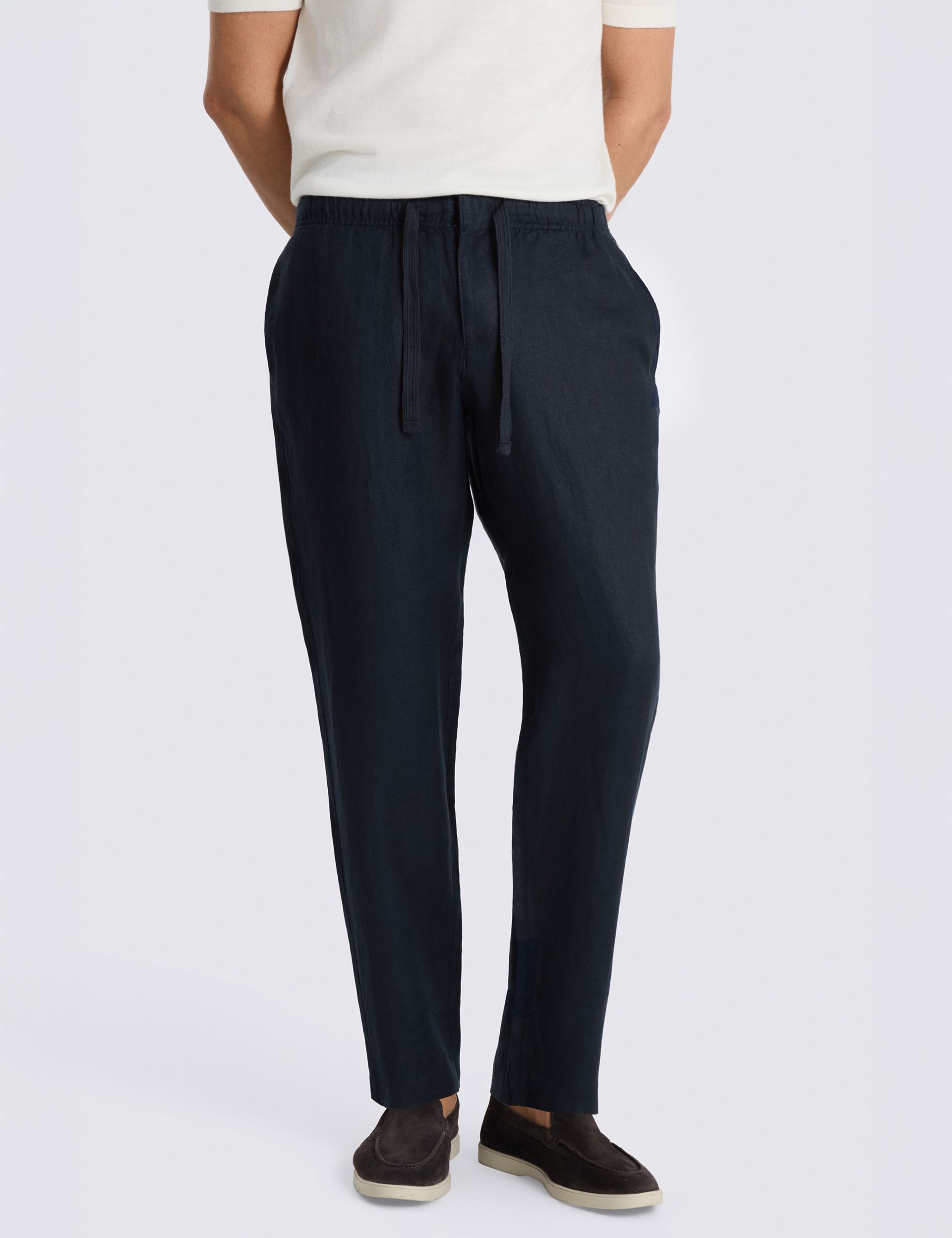 Tailored Fit Pure Linen Lightweight Trousers