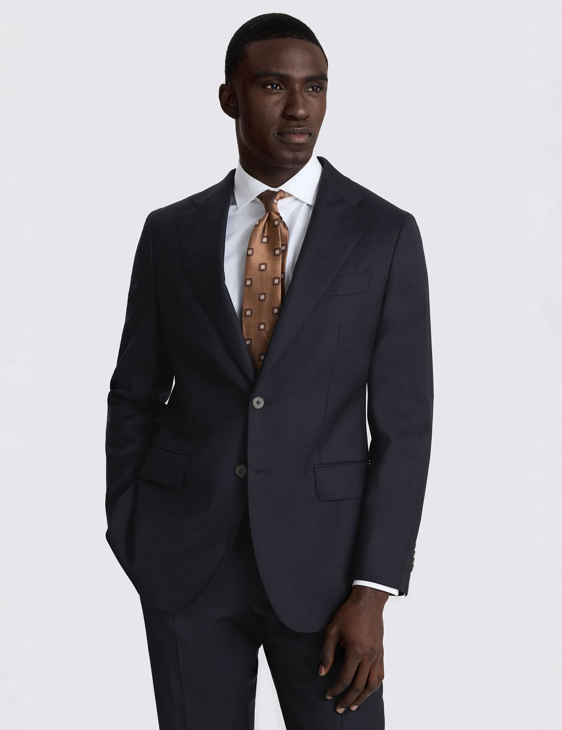 Tailored Fit Pure Wool Twill Suit Jacket primary image