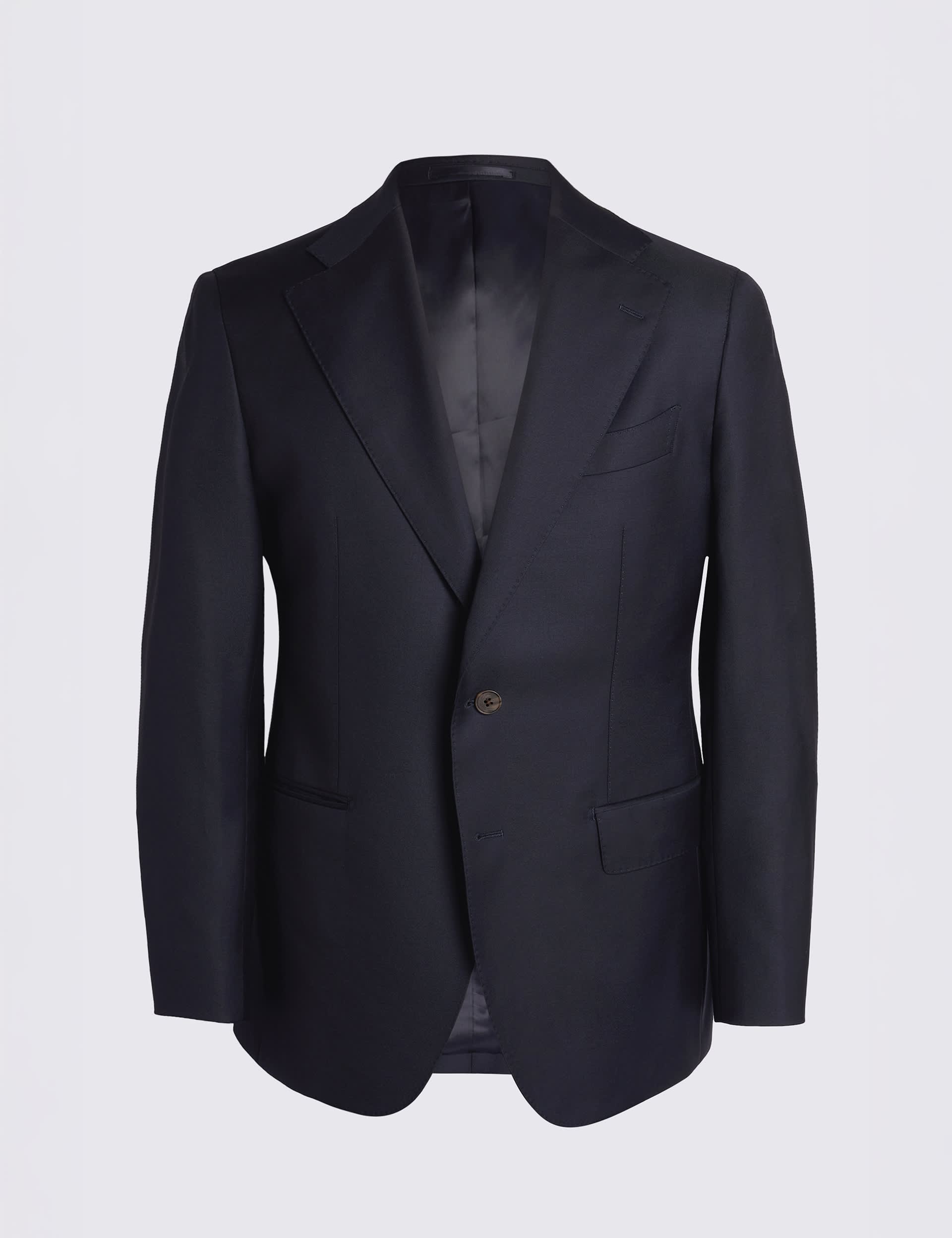 Tailored Fit Pure Wool Twill Suit Jacket thumbnail 4