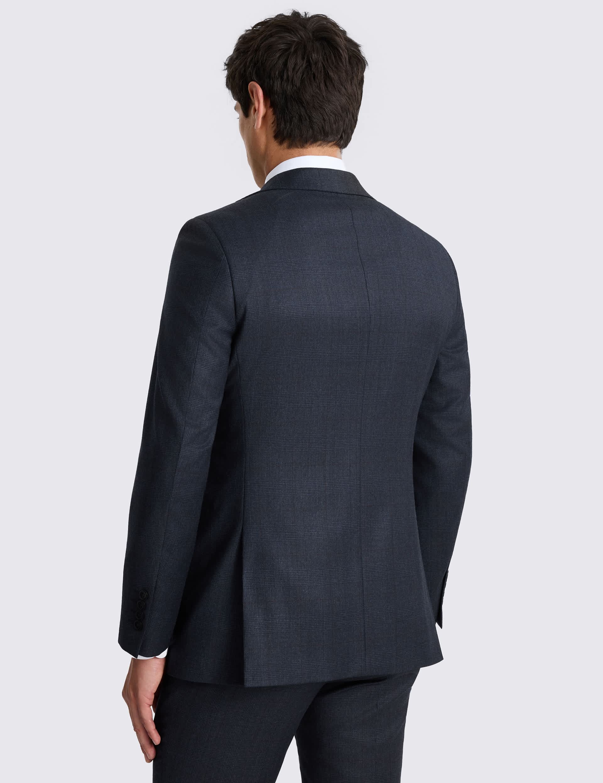 Tailored Fit Wool Rich Performance Check Suit Jacket thumbnail 3