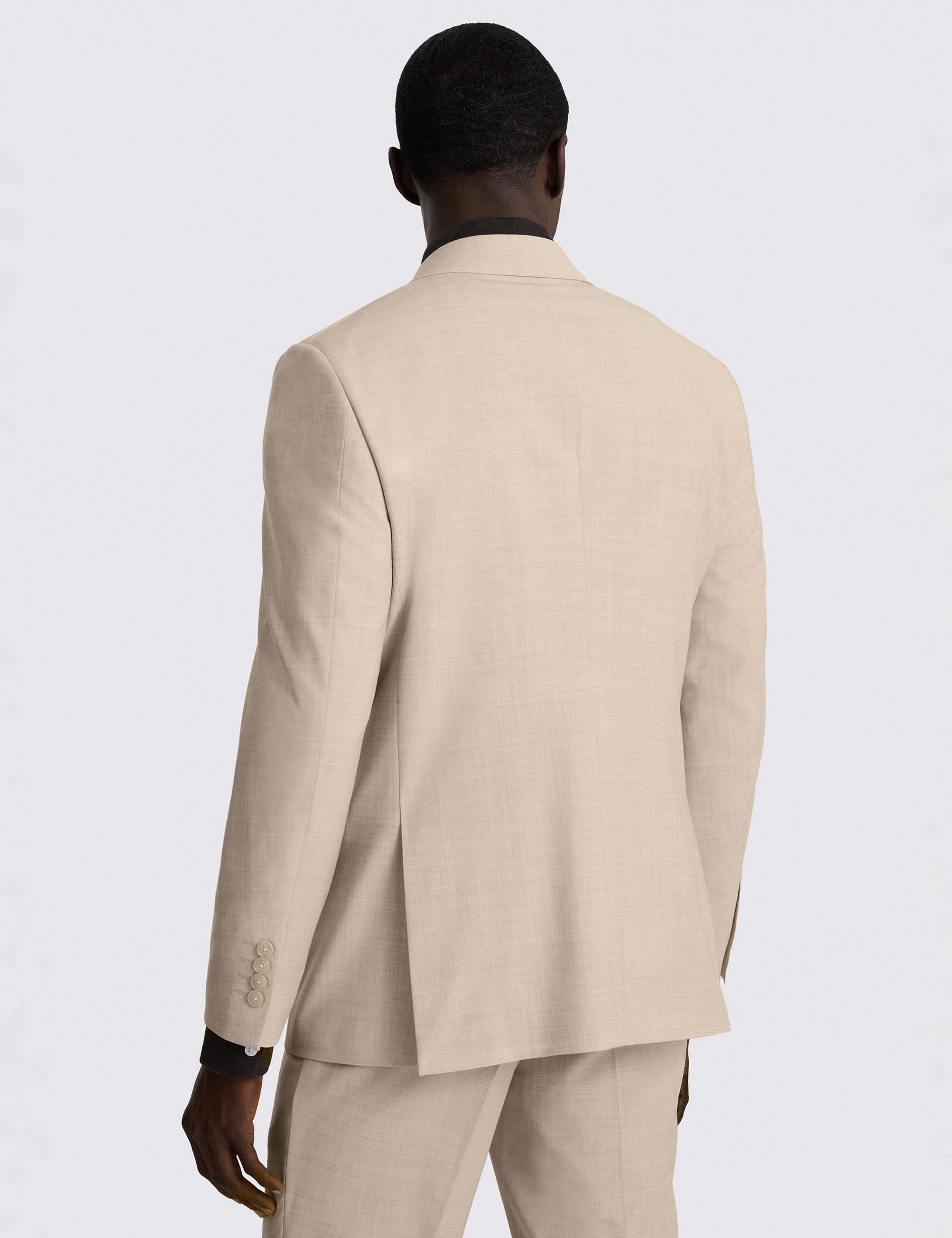 Tailored Fit Wool Rich Double Breasted Suit Jacket thumbnail 3