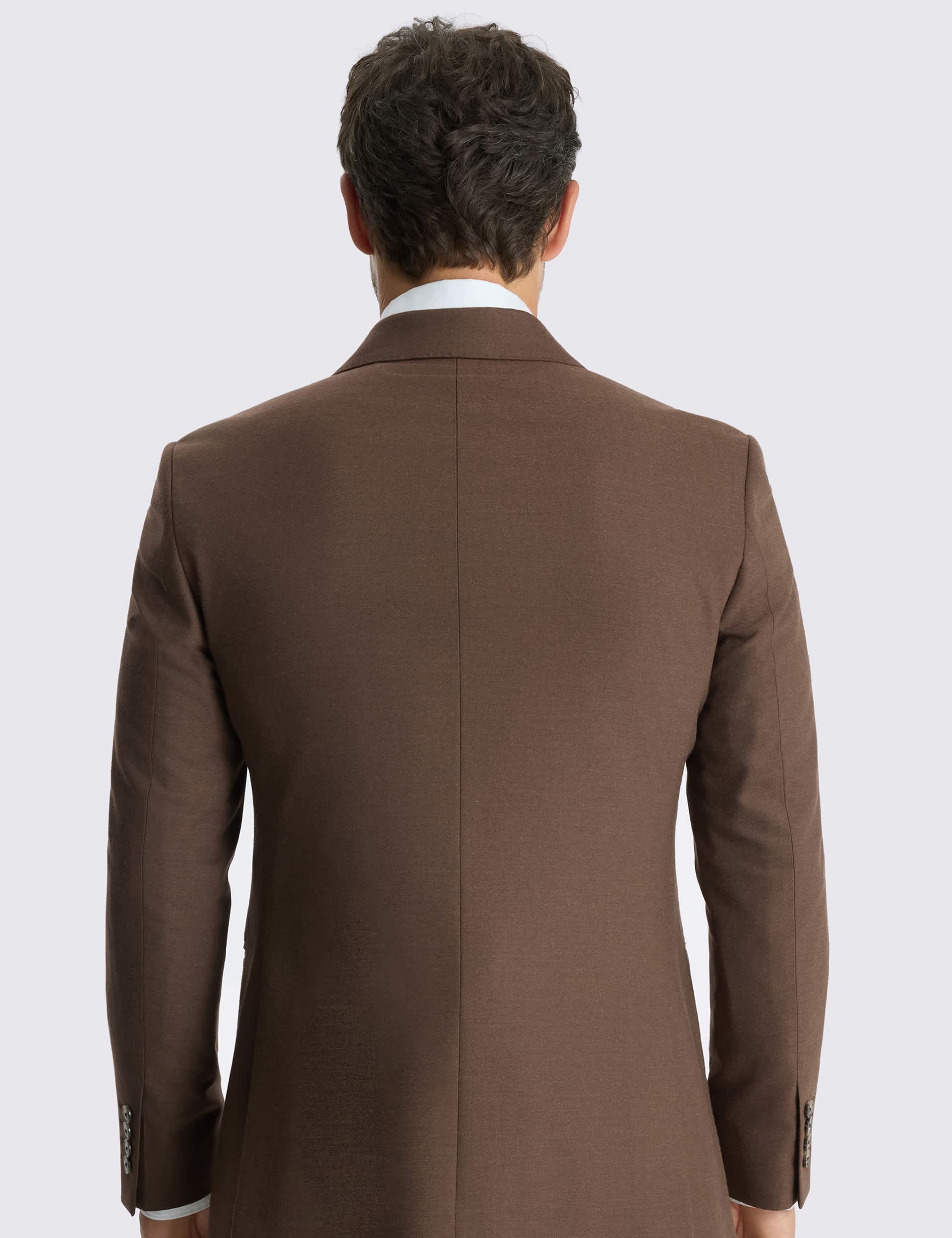 Slim Fit Flannel Stretch Suit Jacket thumbnail 3