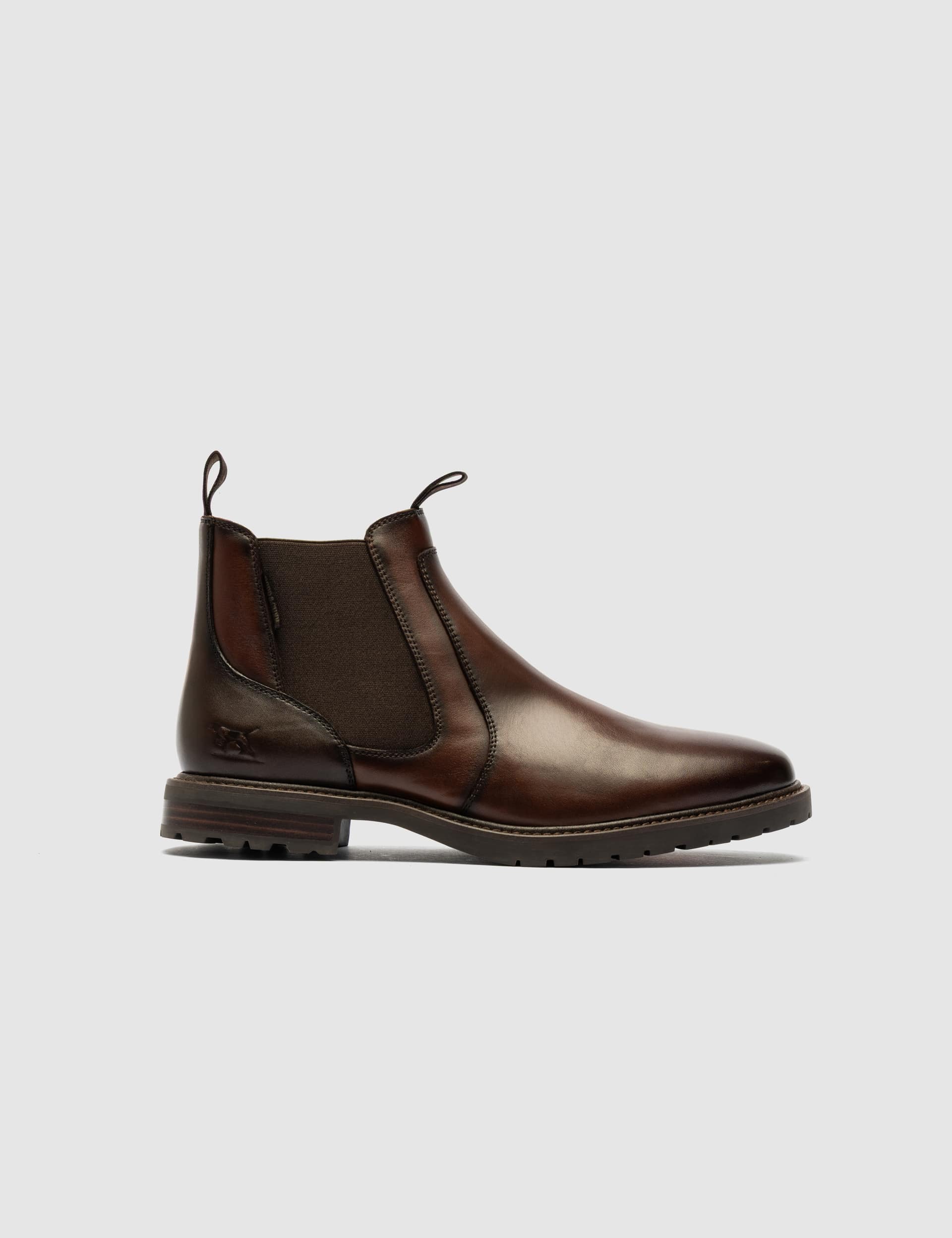 Leather Slip On Chelsea Boots