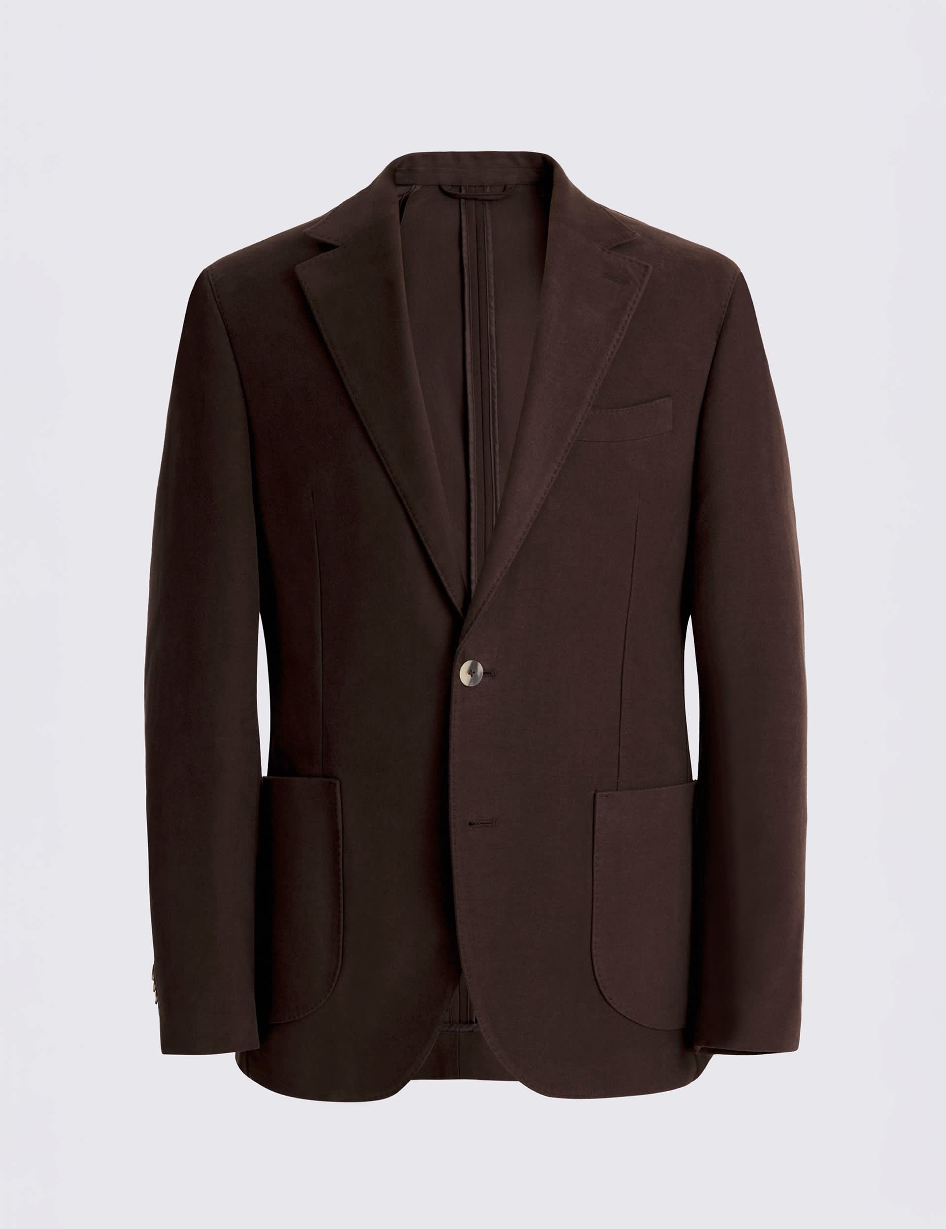 Tailored Fit Pure Cotton Suit Jacket thumbnail 5