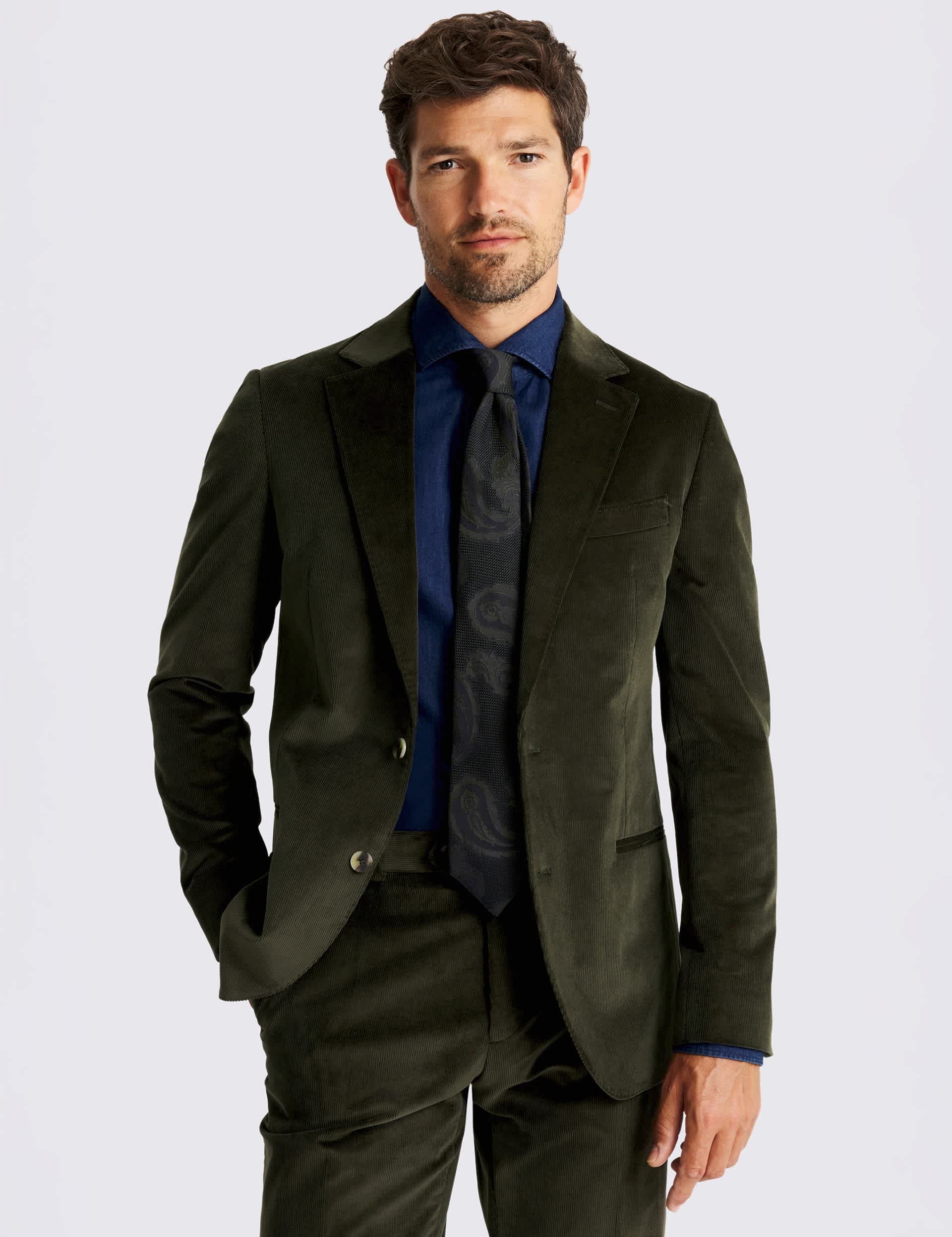 Tailored Fit Corduroy Suit Jacket primary image