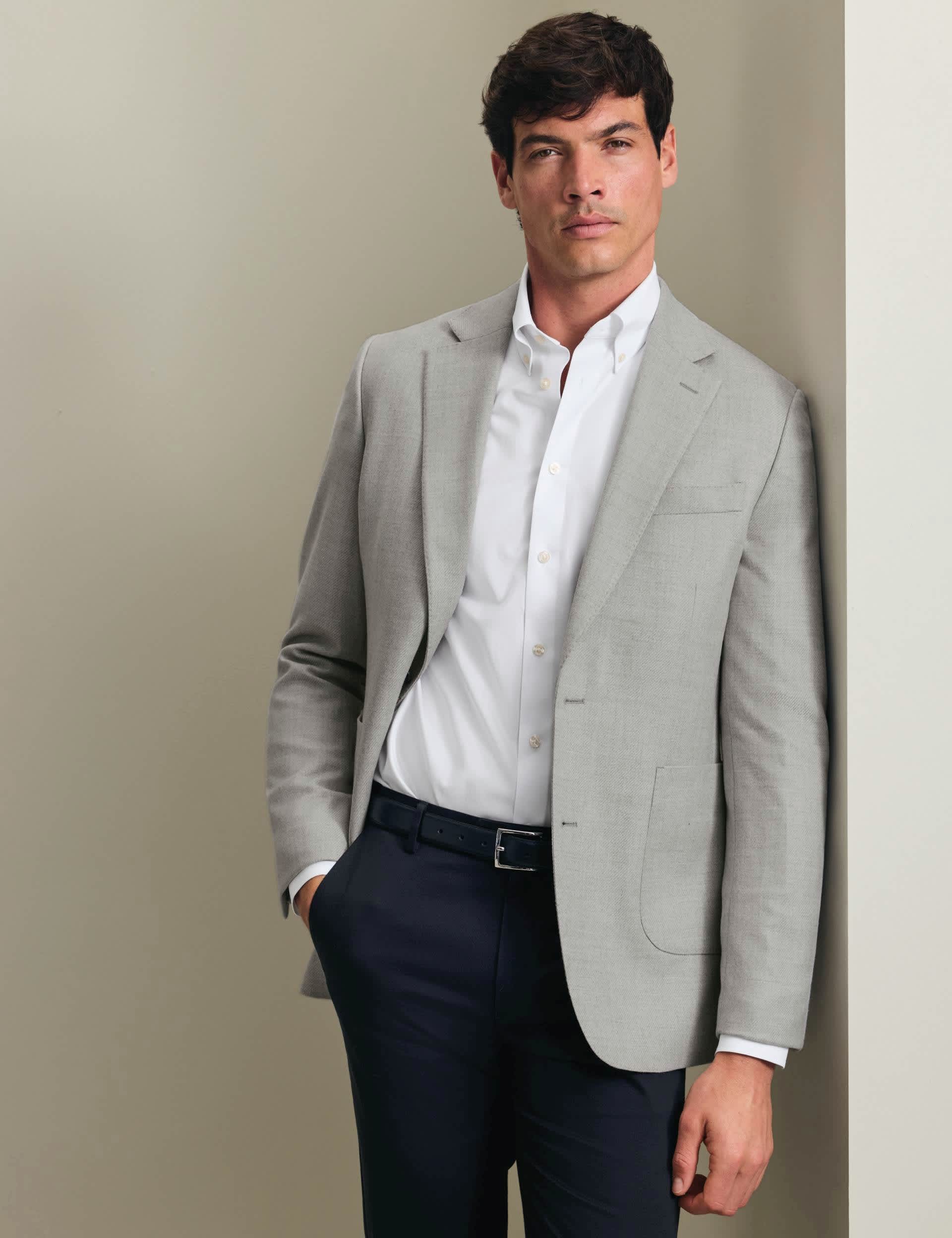 Slim Fit Wool Rich Jacket With Silk thumbnail 2