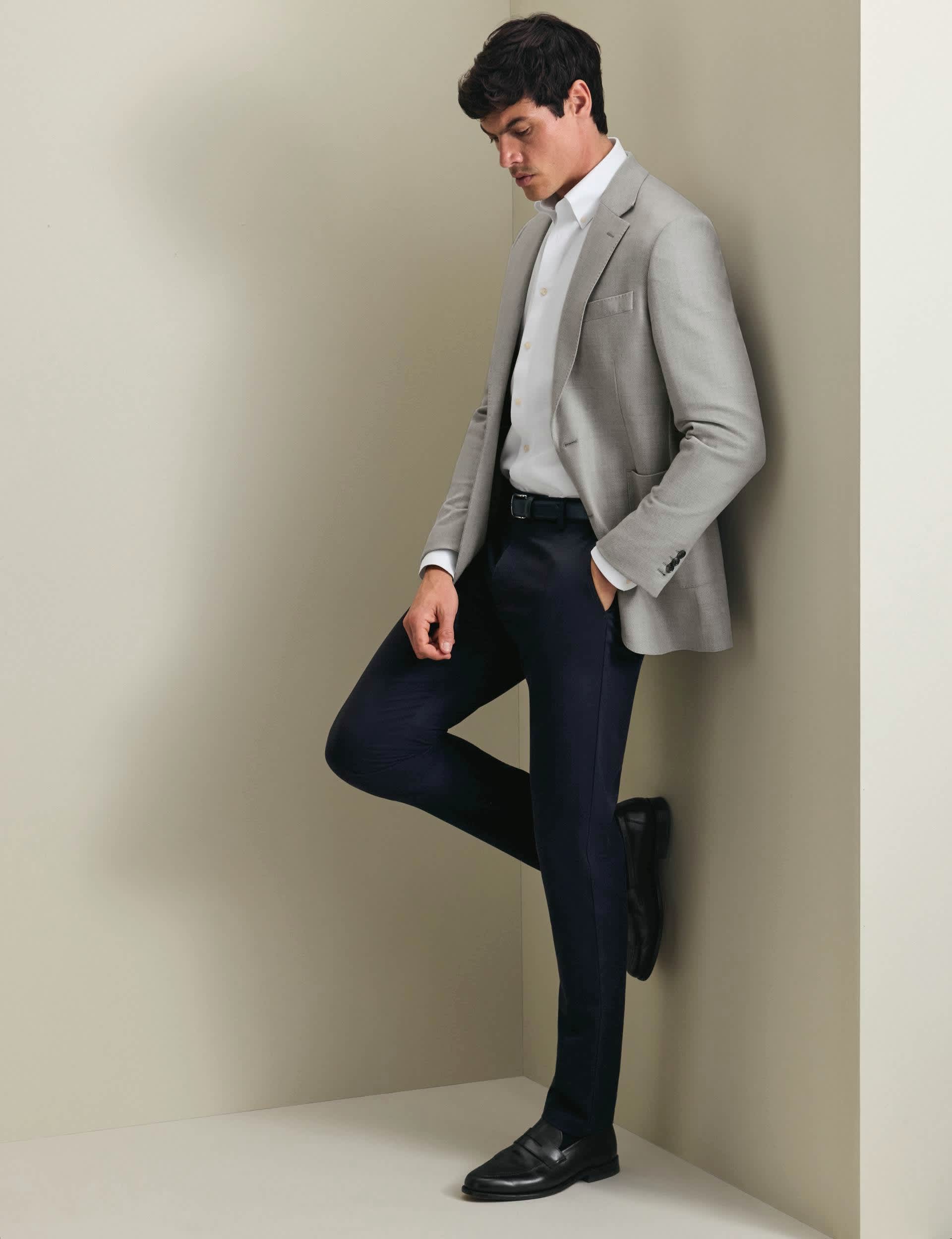 Slim Fit Wool Rich Jacket With Silk thumbnail 3