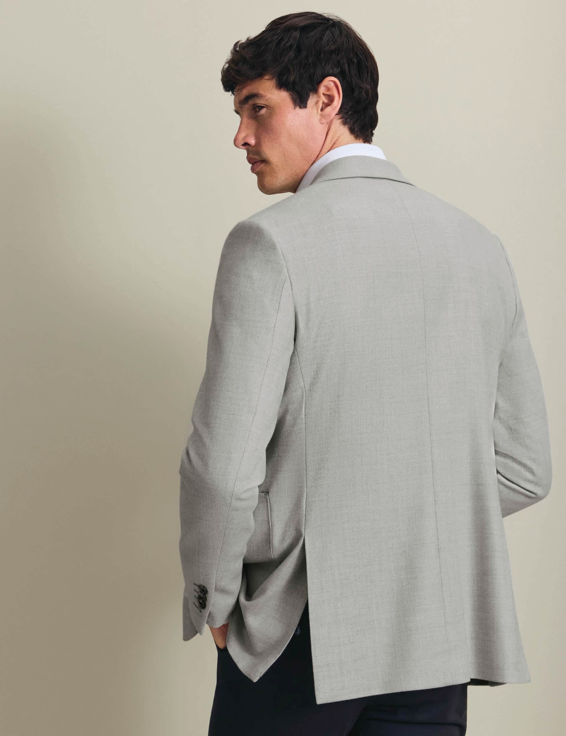 Slim Fit Wool Rich Jacket With Silk thumbnail 4