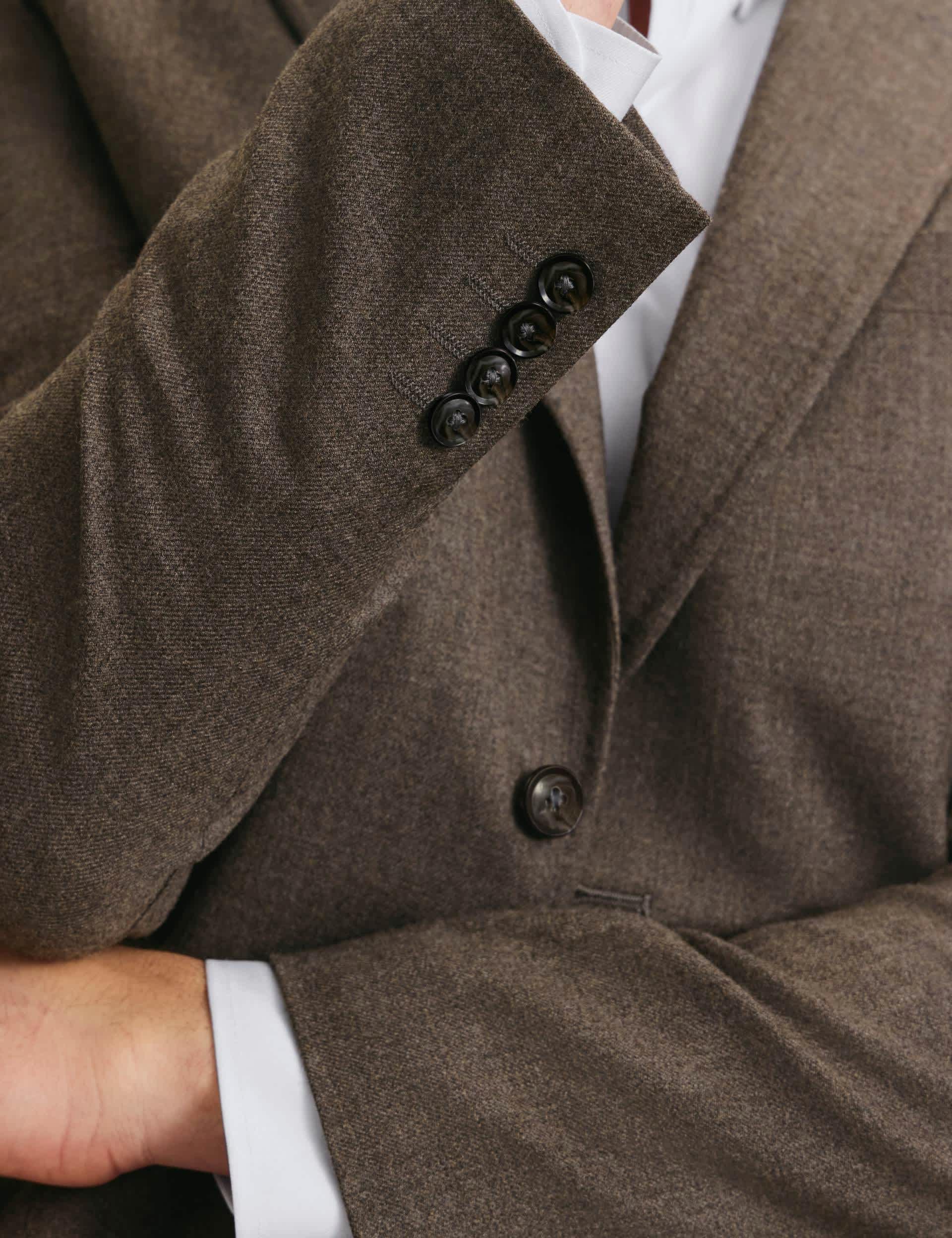 Slim Fit Pure Wool Textured Jacket thumbnail 5