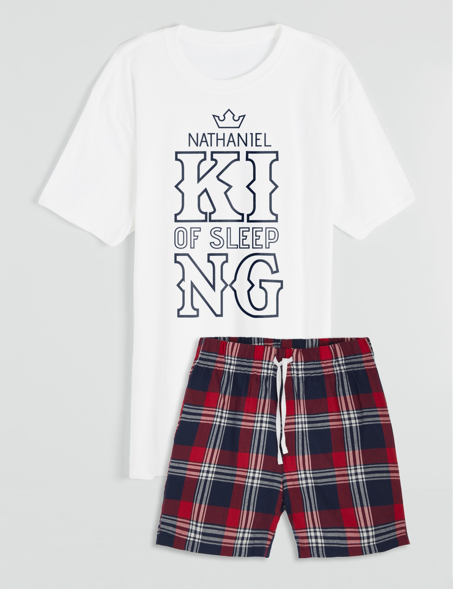 Personalised Mens Pyjama Short Set Dollymix M S