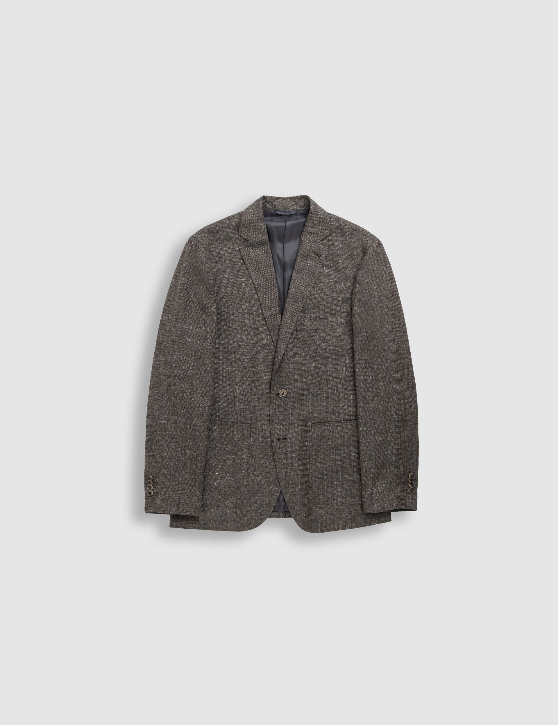 Regular Fit Linen Rich Textured Blazer thumbnail 4