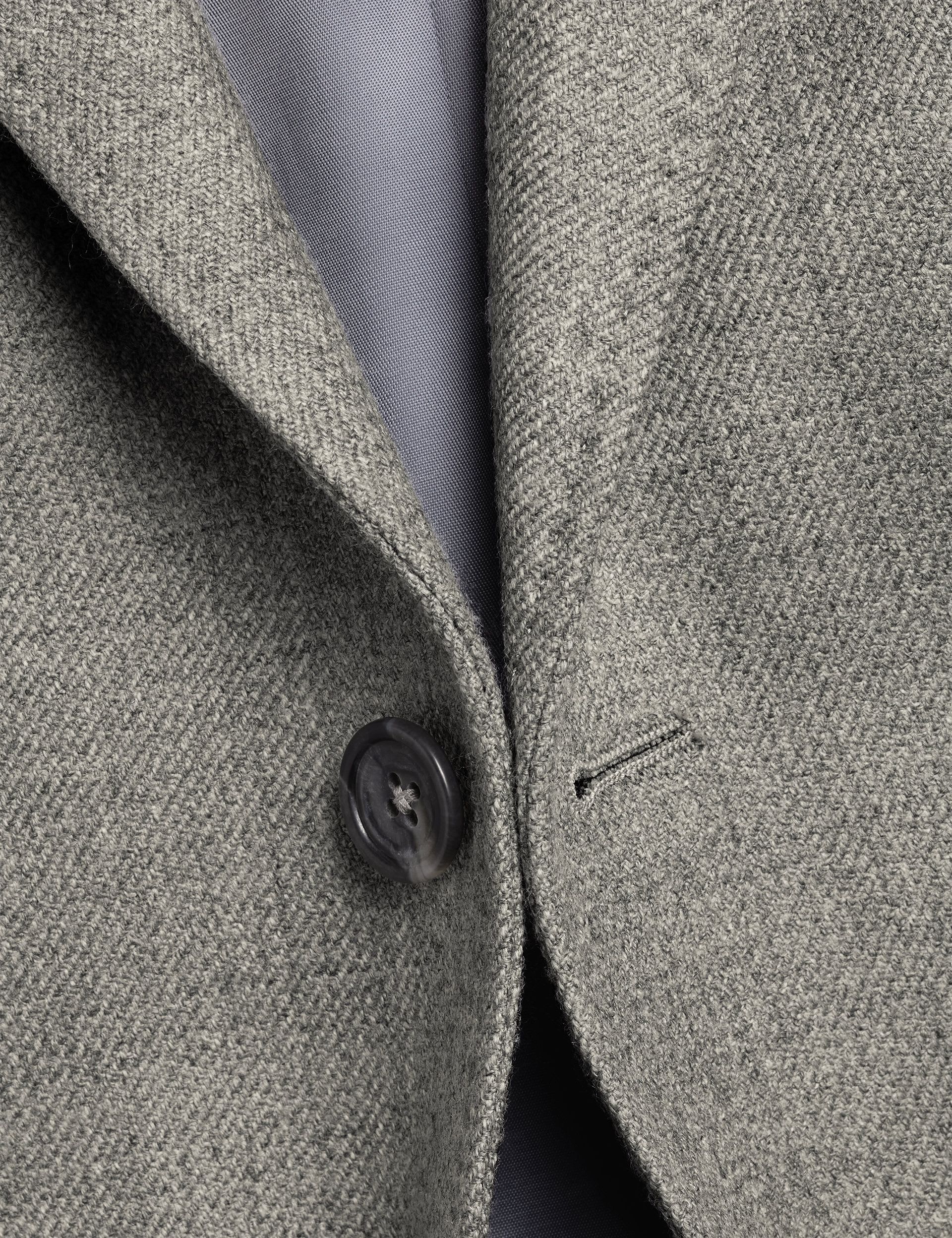 Slim Fit Pure Wool Twill Textured Jacket thumbnail 3
