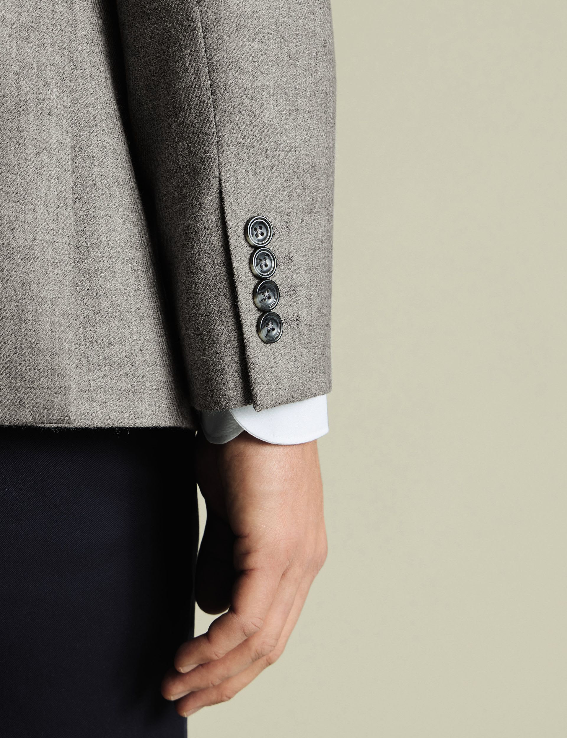 Slim Fit Pure Wool Twill Textured Jacket thumbnail 5