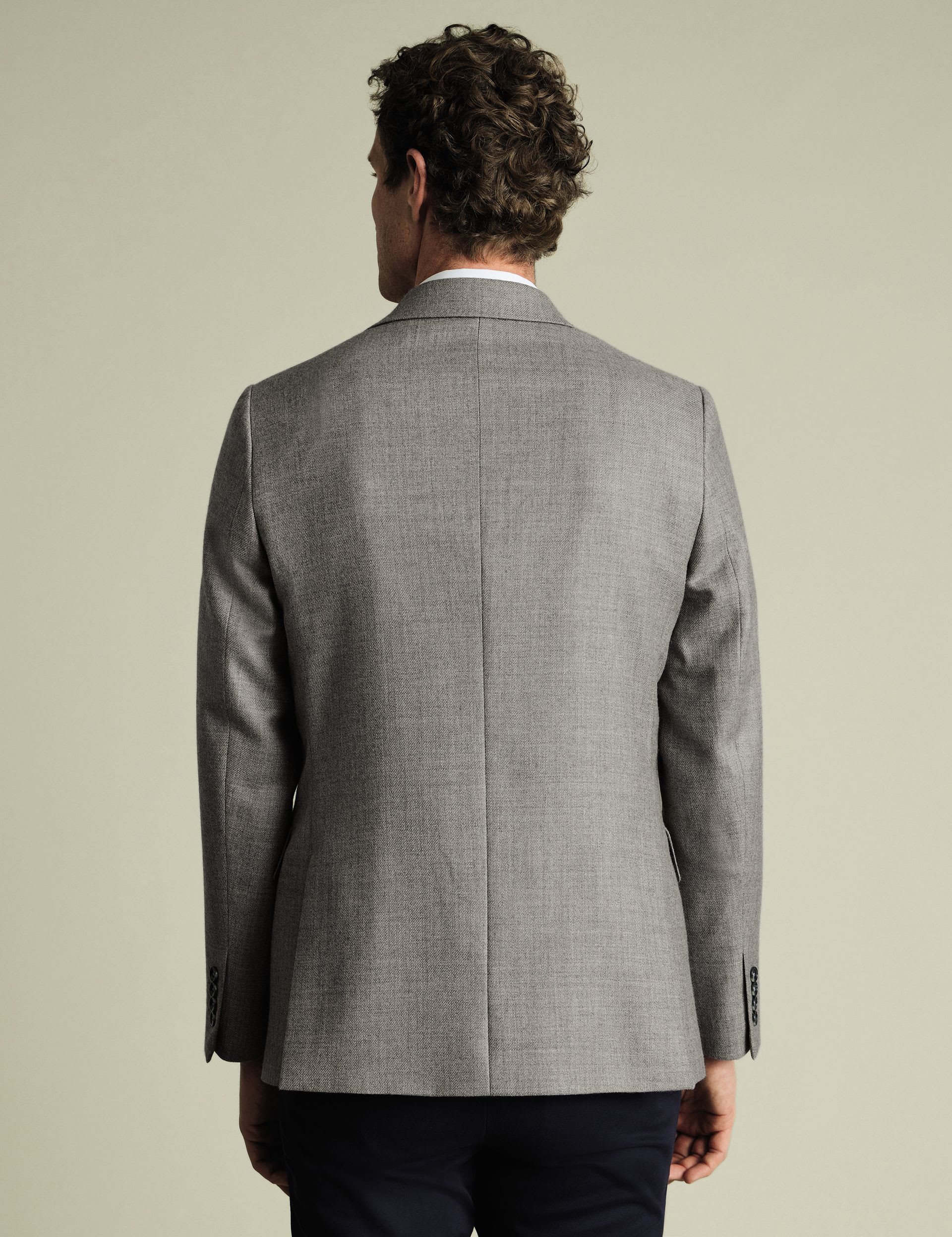 Slim Fit Pure Wool Twill Textured Jacket thumbnail 2