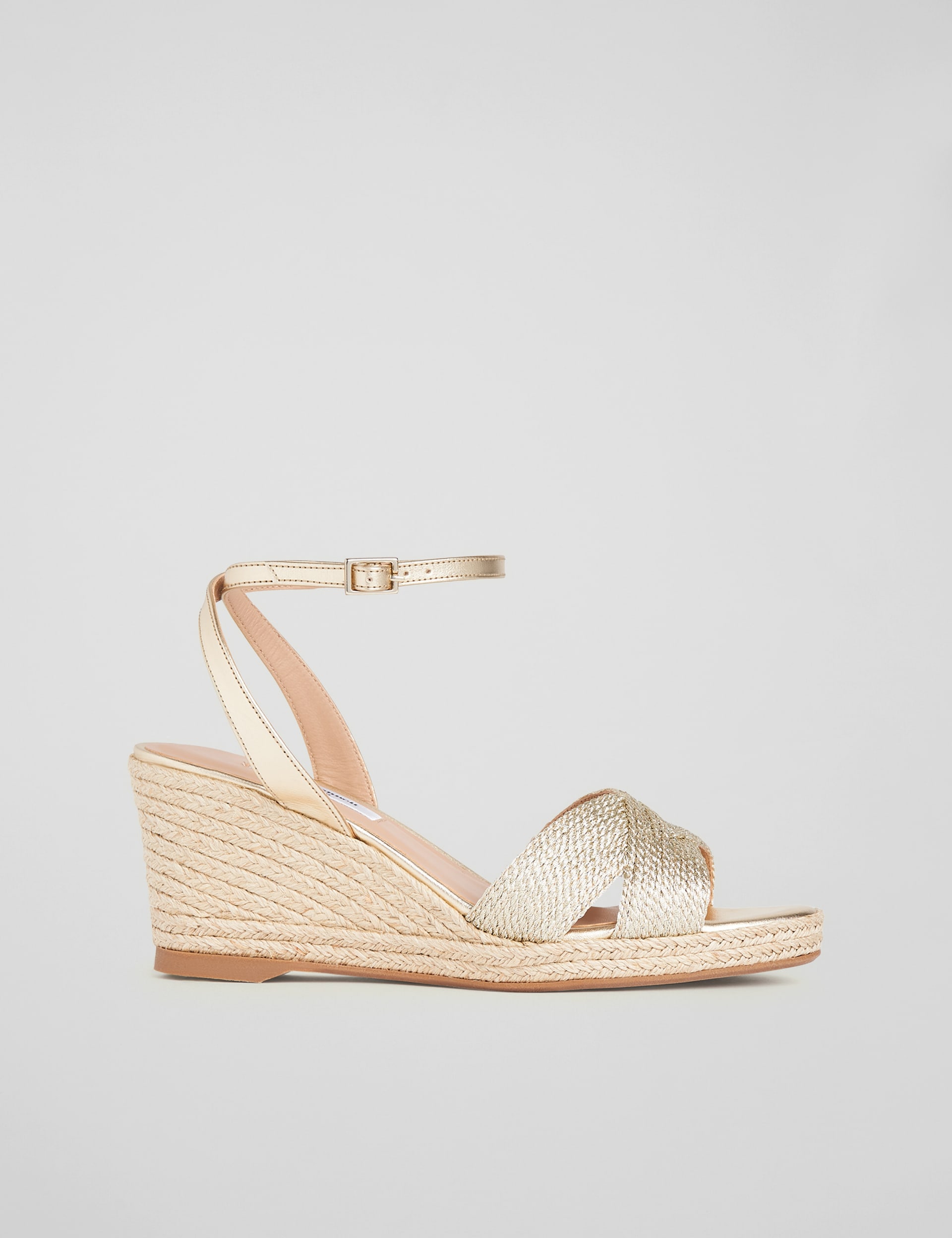 Metallic Ankle Strap Wedge Sandals LK BENNETT M S