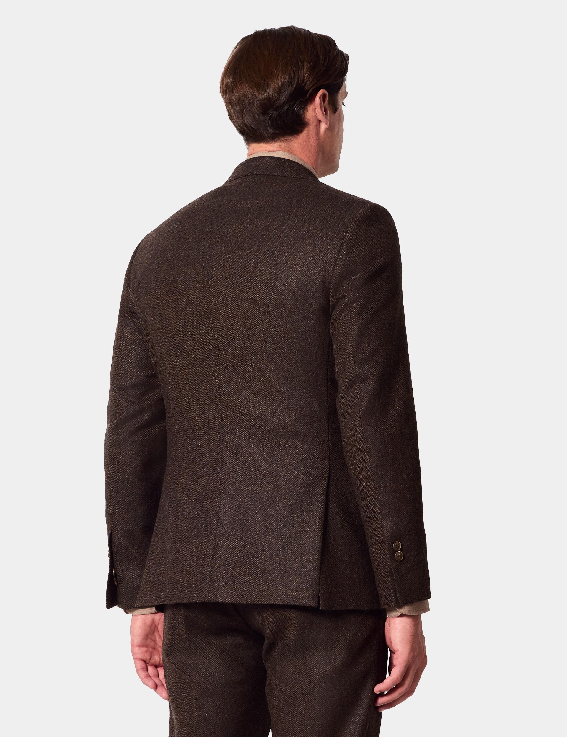 Slim Fit Pure Wool Herringbone Suit Jacket thumbnail 2
