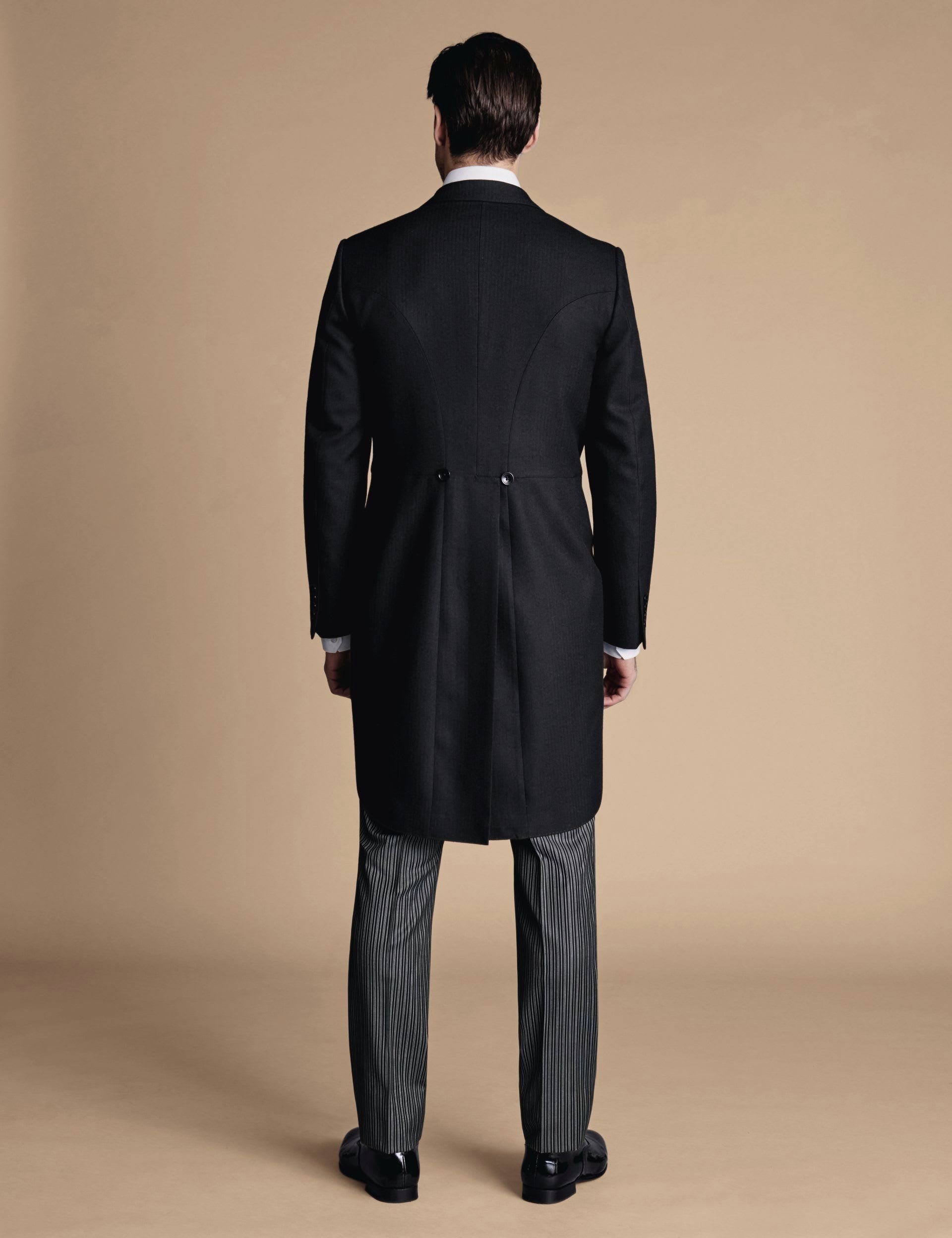 Slim Fit Herringbone Morning Suit Tailcoat thumbnail 4