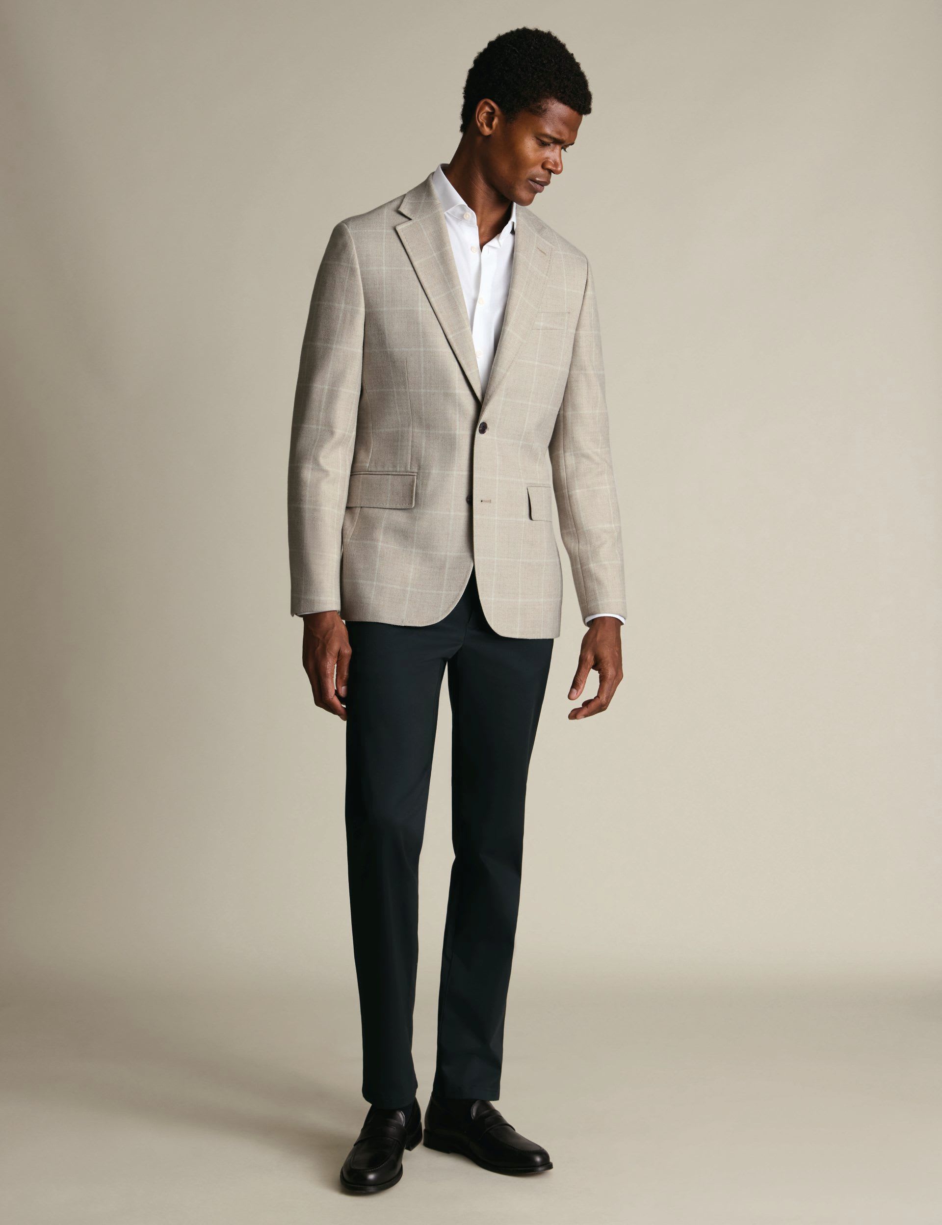 Slim Fit Pure Wool Check Textured Blazer thumbnail 2